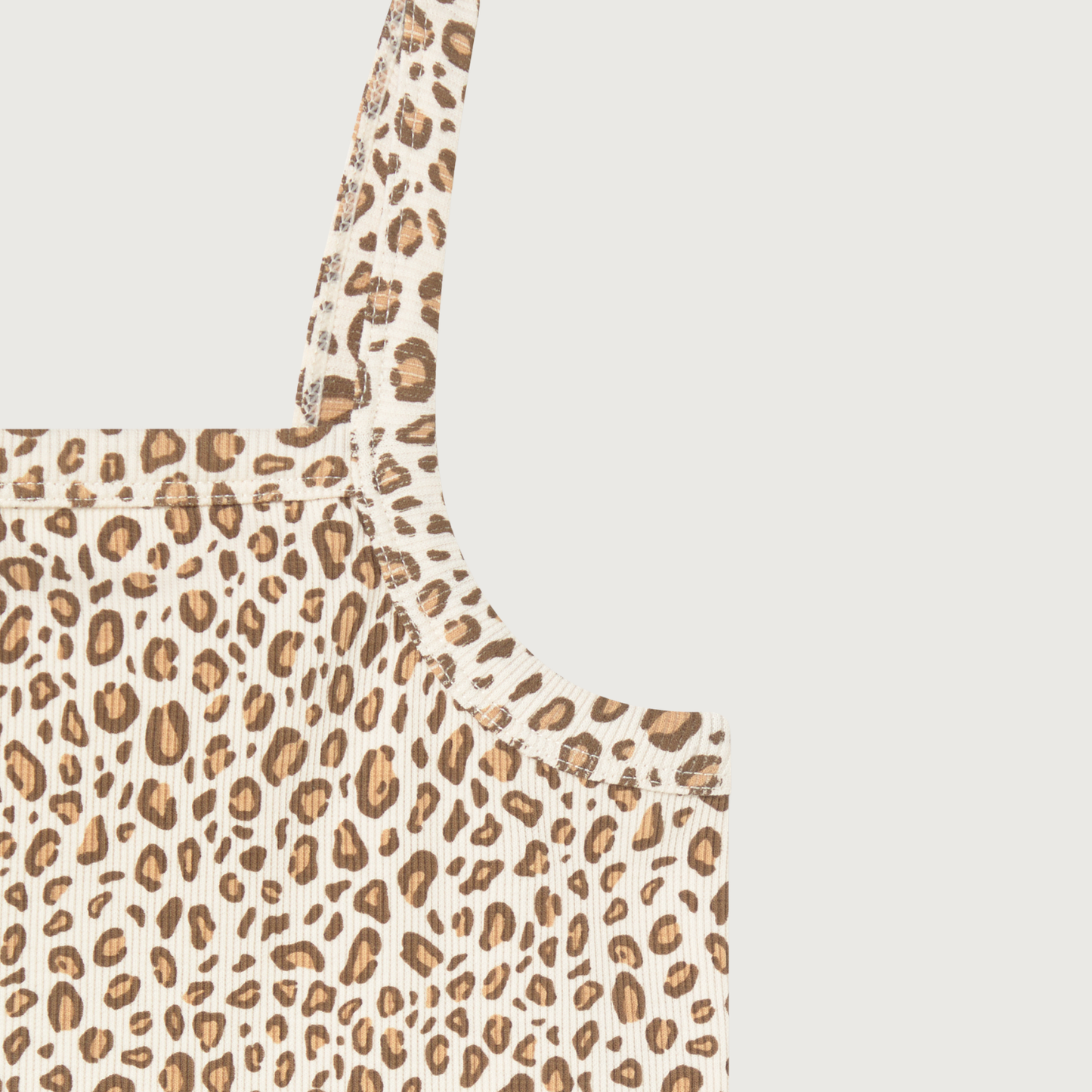 Tinycottons ANIMAL print rib top light cream