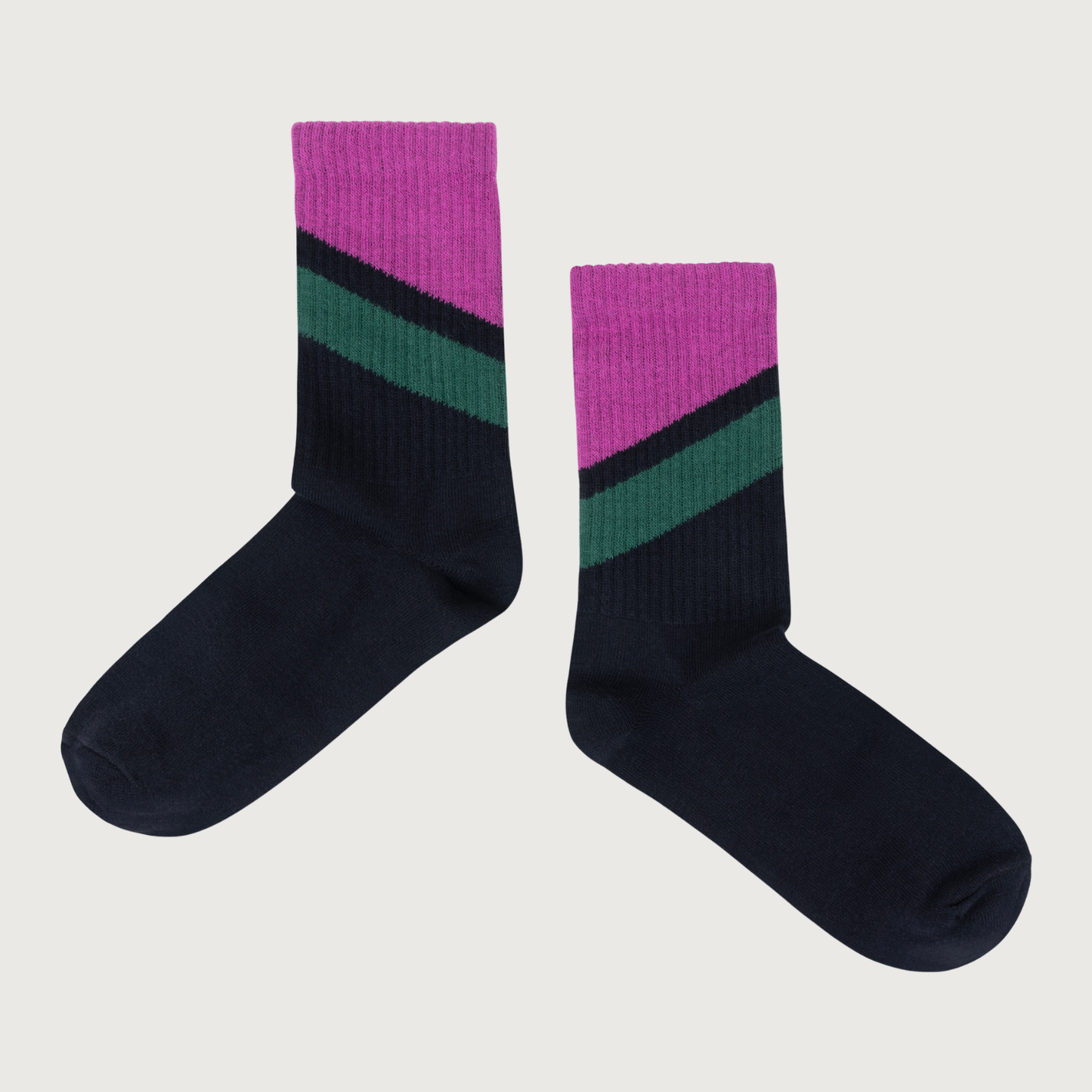 Repose AMS Sporty socks night black diagonal stripe