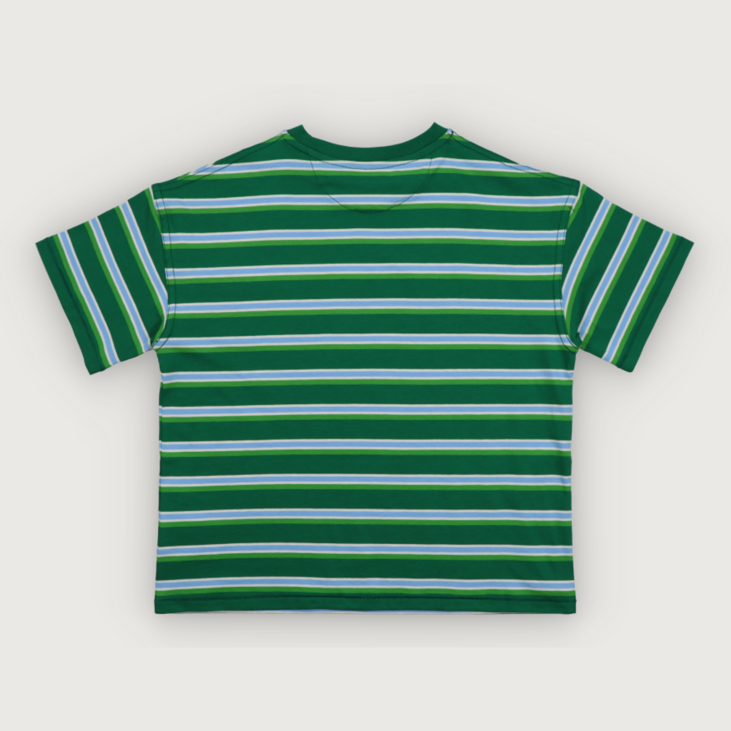 The New Society CICLAN T-shirt verdant green mini stripes