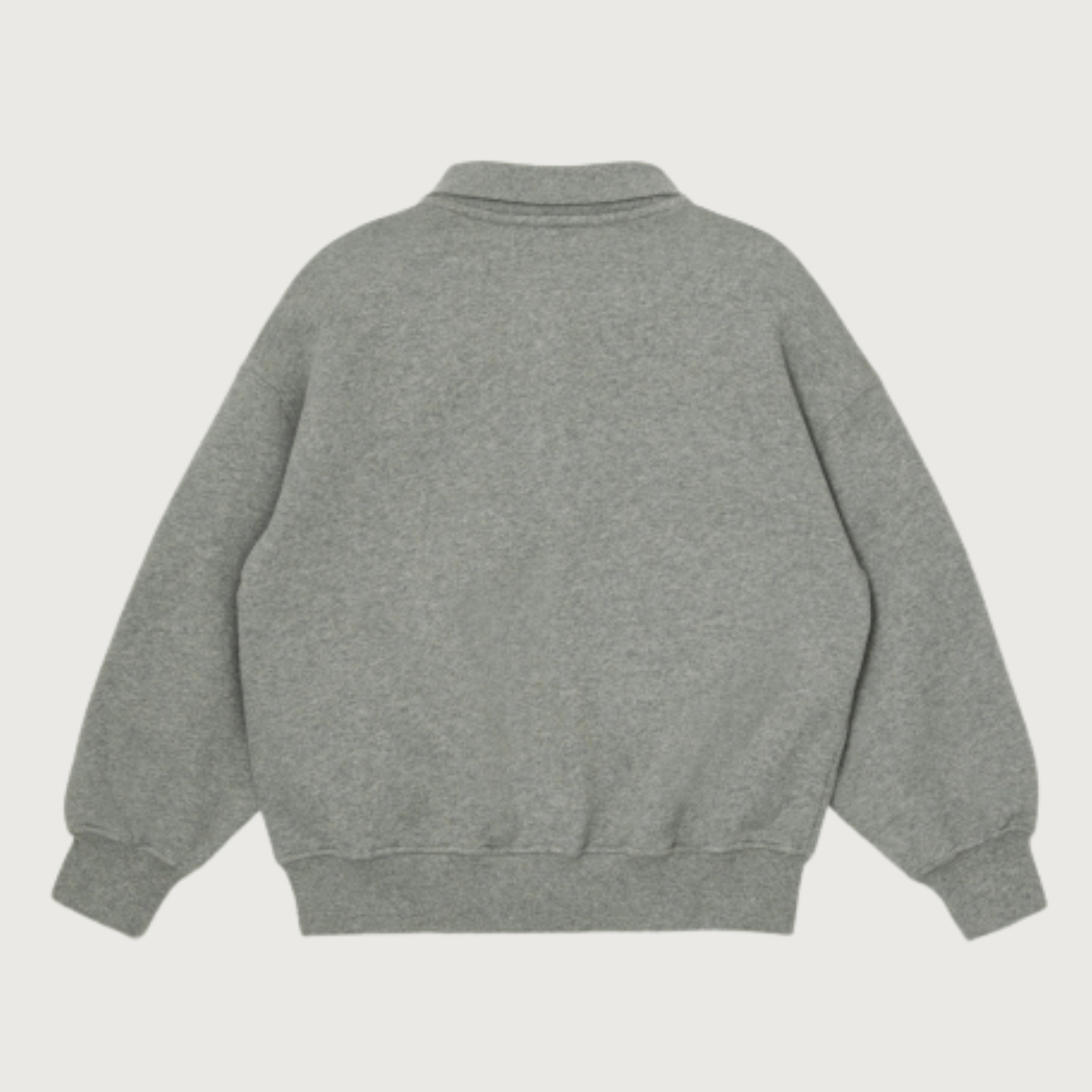 Main Story Polo sweatshirt grey melange fleece
