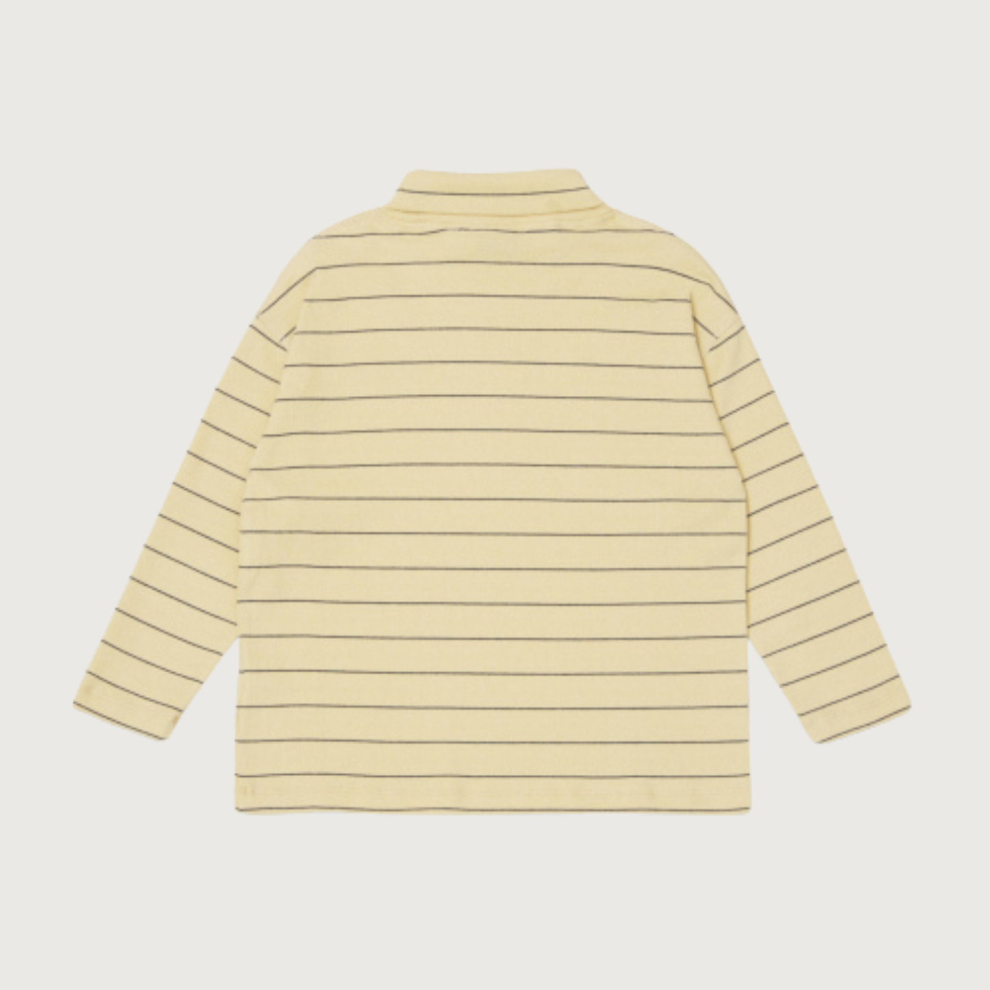 Main Story Roll neck rib top banana stripe rib jersey