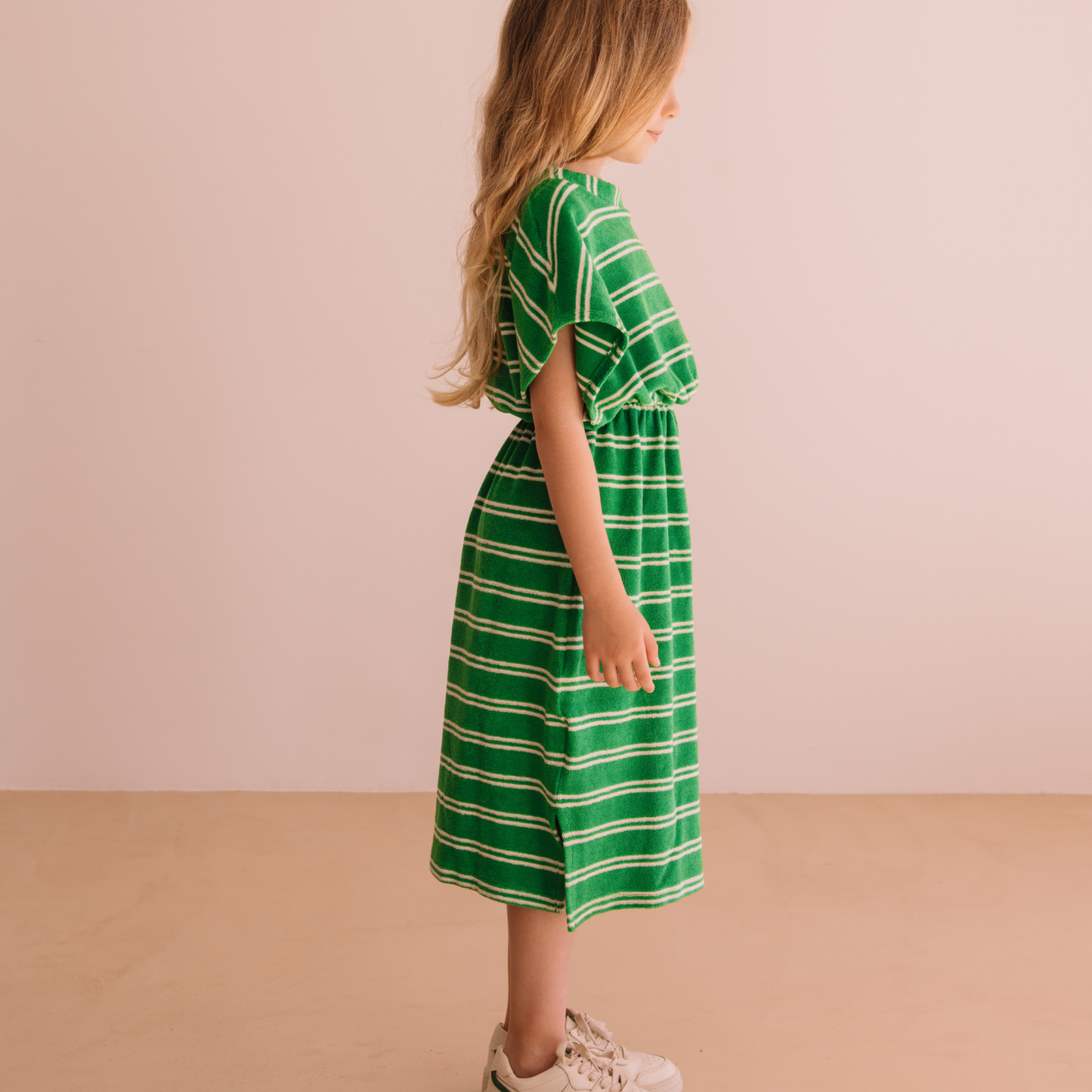 We Are Kids robe APRIL summer green stripes