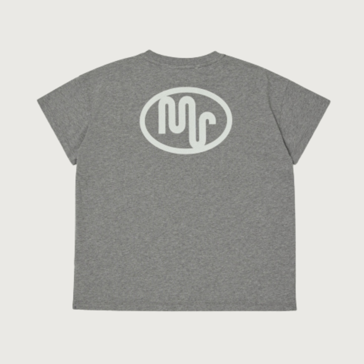 Main Story Oversized tee grey melange jersey