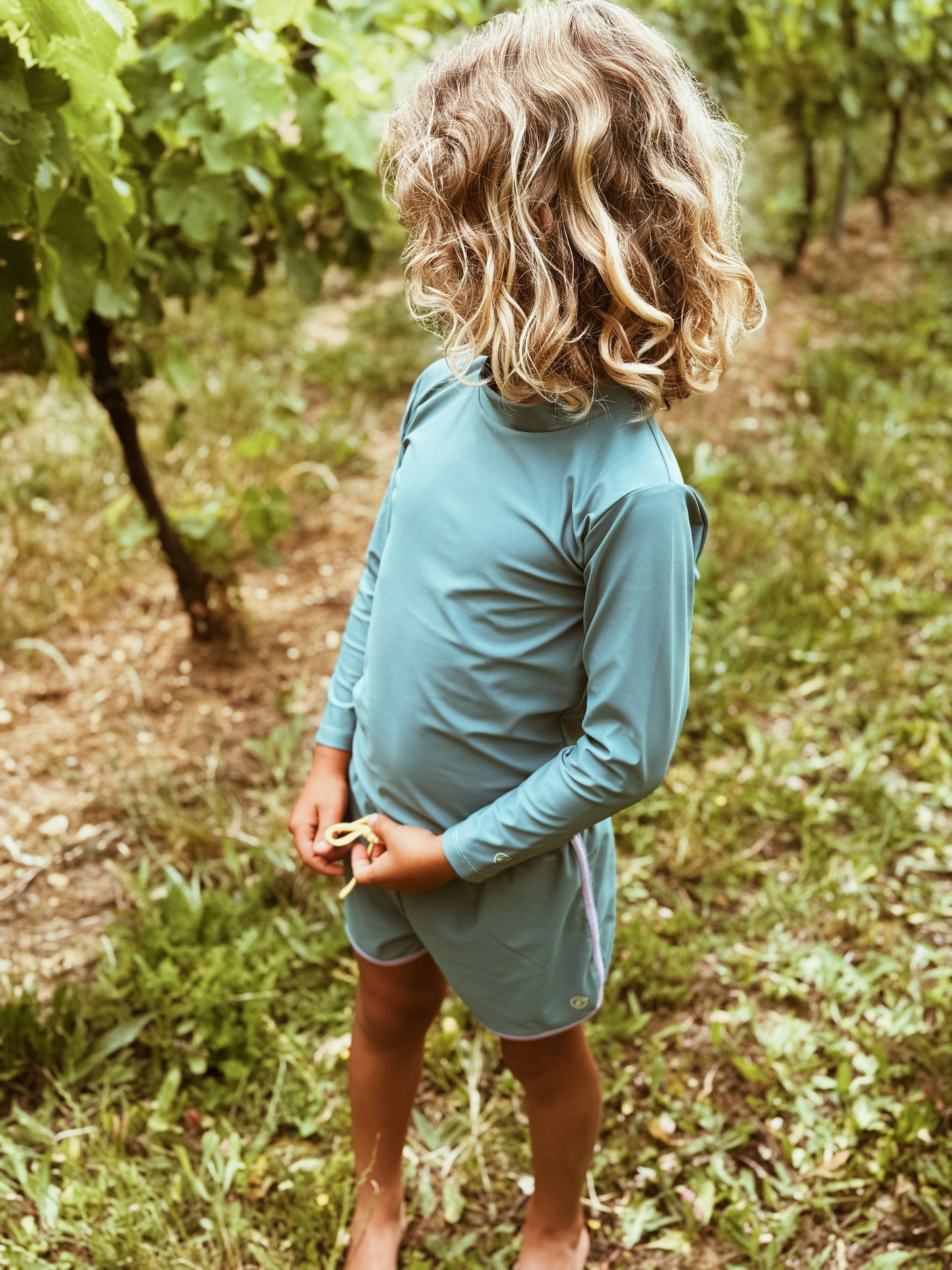 Baines Long sleeve T-shirt Papaya UPF+50 Teal