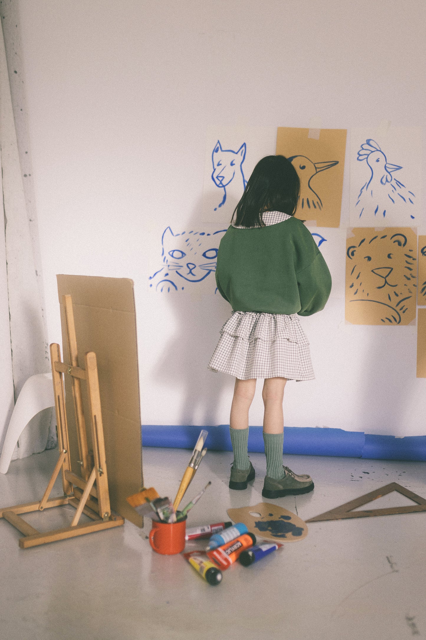 We Are Kids Jupe Leonie White and black CHECKS / 10-11Y