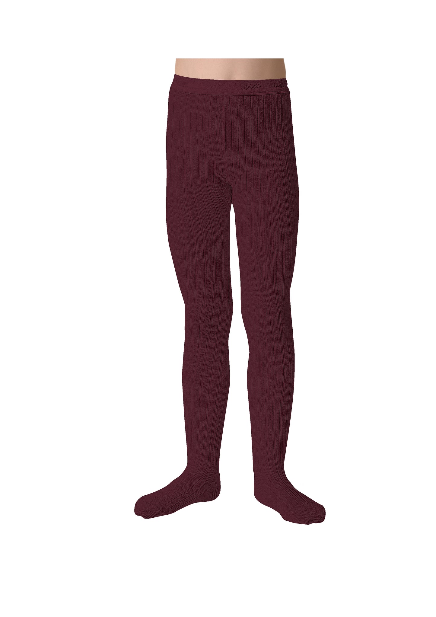 Collégien Louise ribbed tights BORDEAUX GRAND CRU