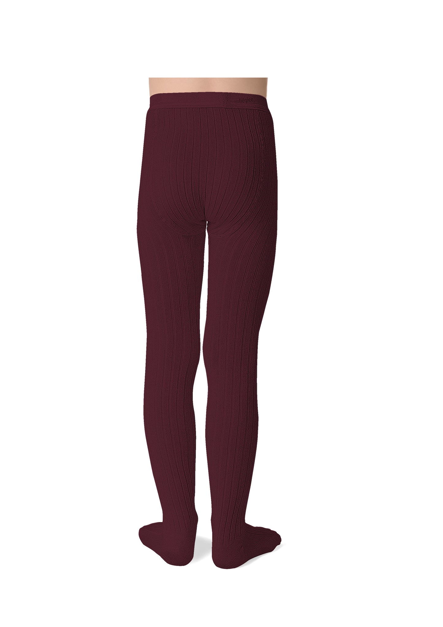 Collégien Louise ribbed tights BORDEAUX GRAND CRU