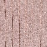 Collégien Victoire Glitter ribbed crew socks VIEUX ROSE