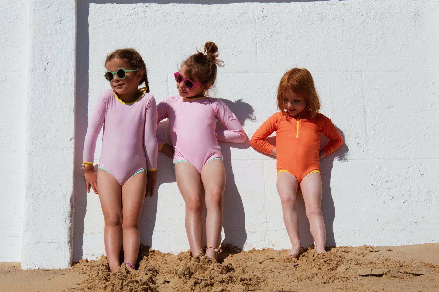 Baines Long sleeve swimsuit UPF50+ Kim Pink