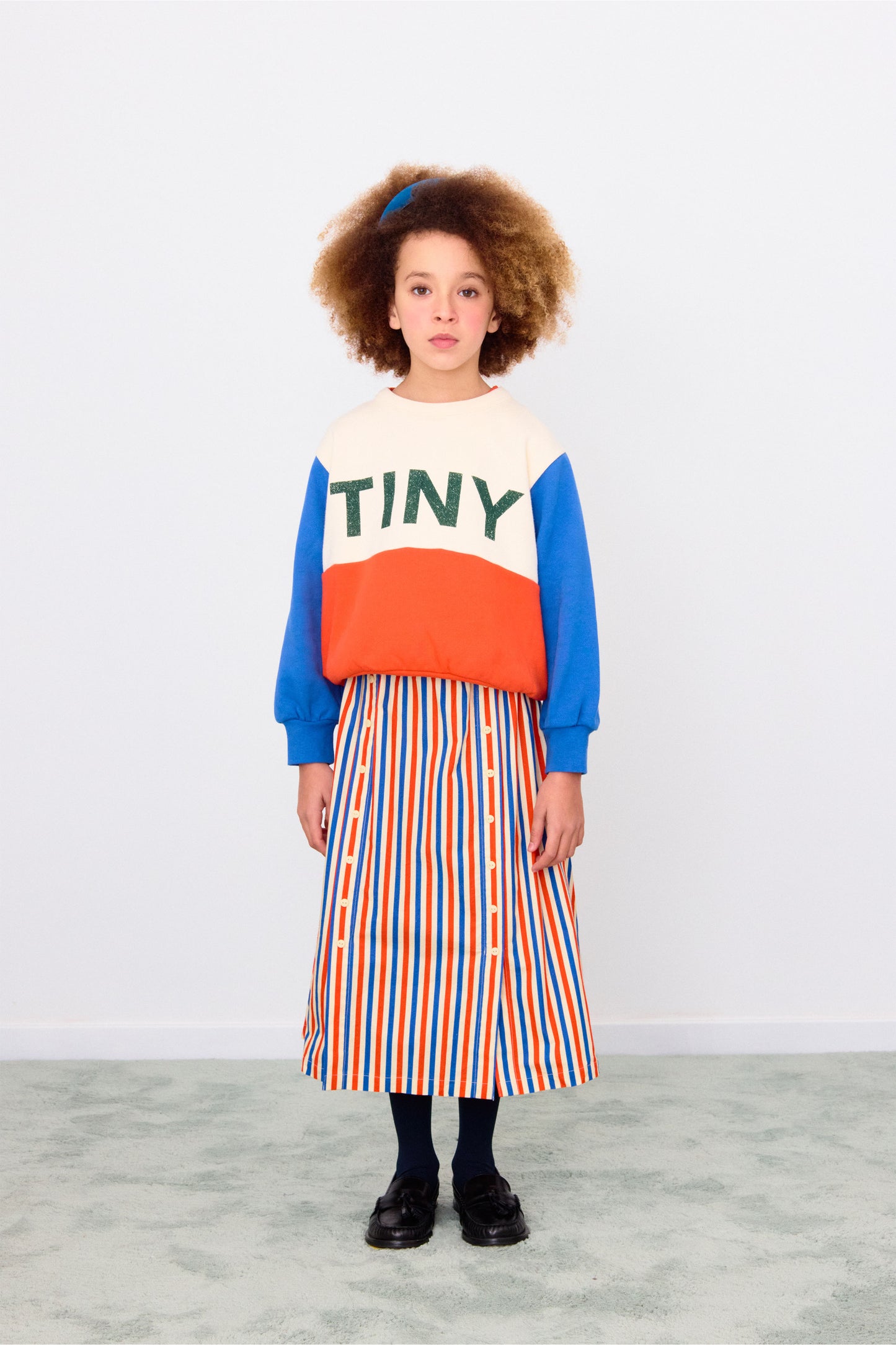 Tinycottons COLOR BLOCK sweatshirt light cream