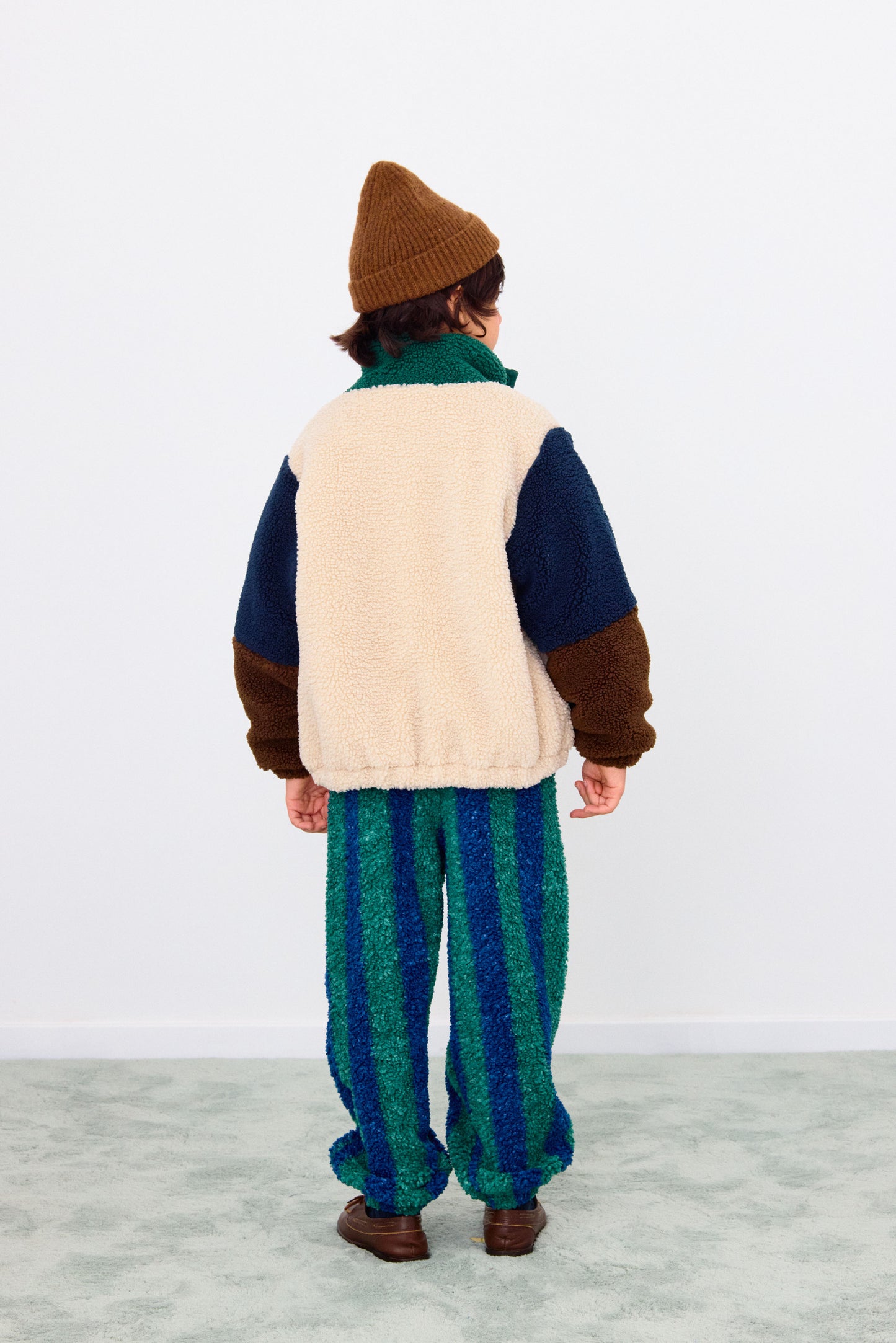 Tinycottons COLOR BLOCK polar sherpa jacket dark green