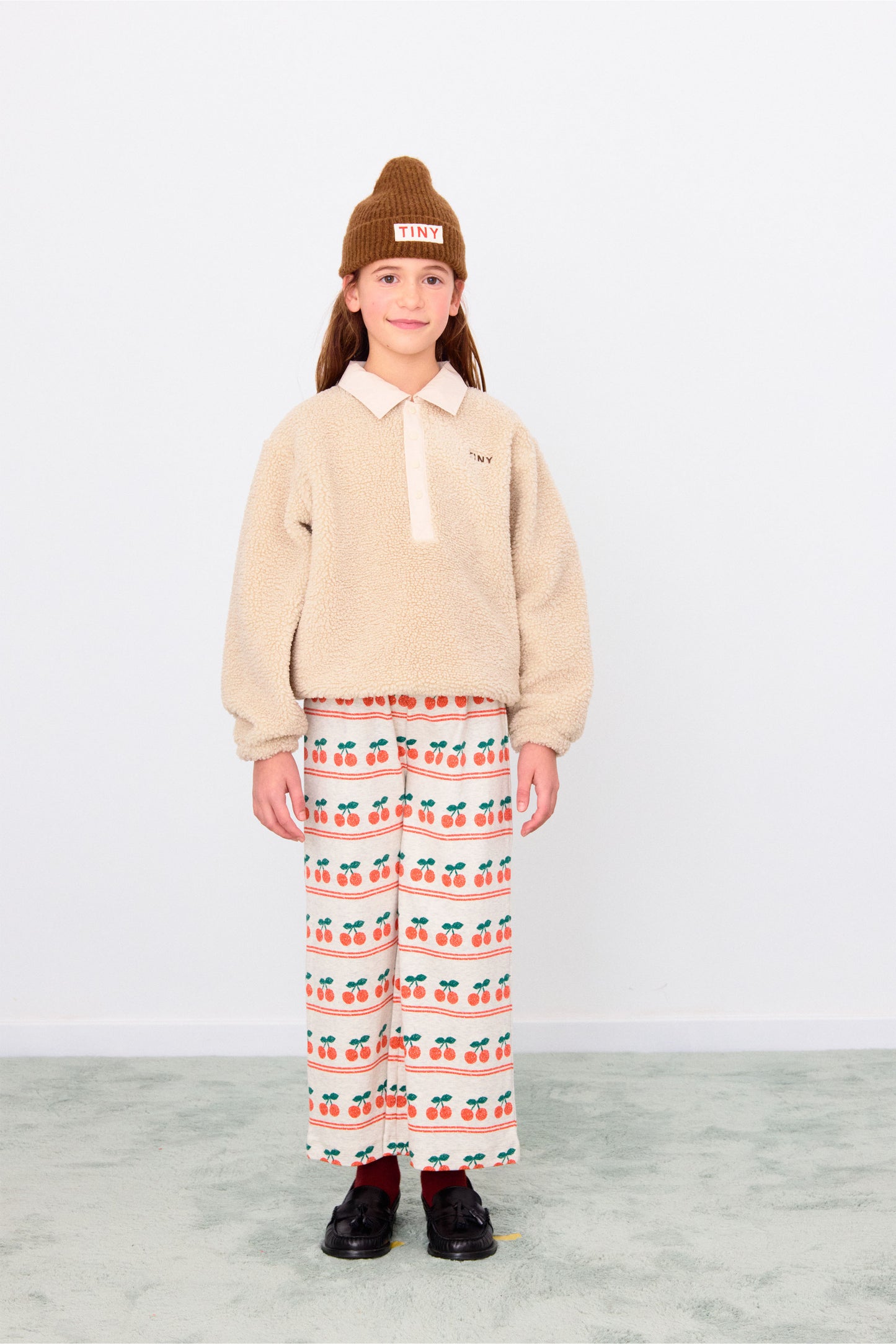 Tinycottons SHERPA collar sweatshirt dark vanilla