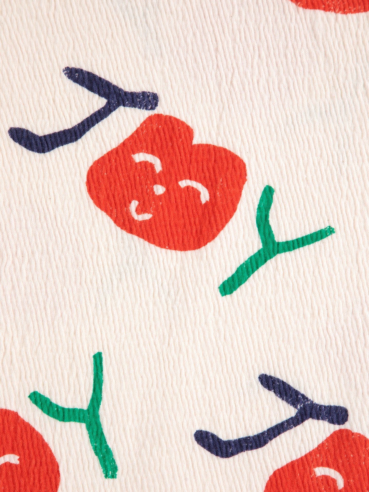 Bobo Choses SMILING ALLOVER cropped T-shirt offwhite