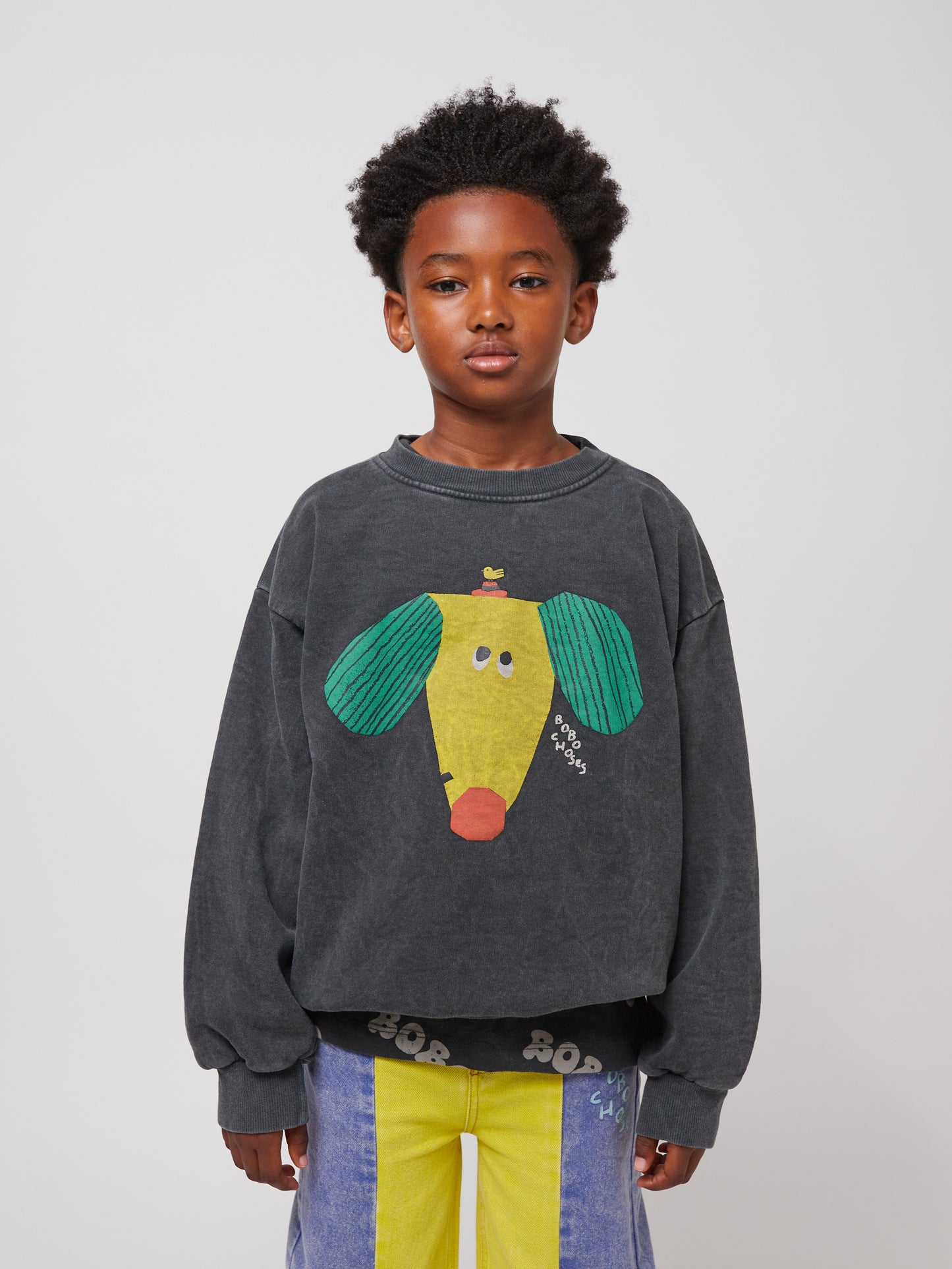 Bobo Choses HAPPY DOG sweatshirt dark grey / 12-13Y