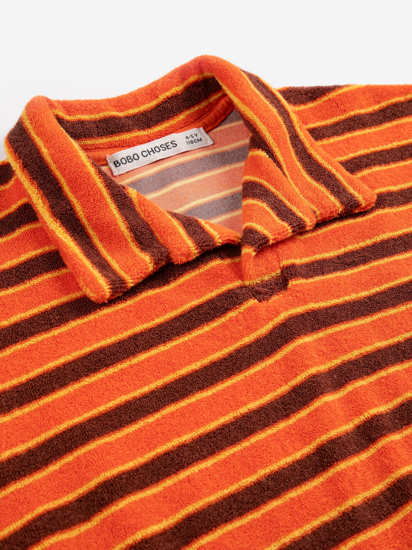 Bobo Choses Striped brick terry cloth polo