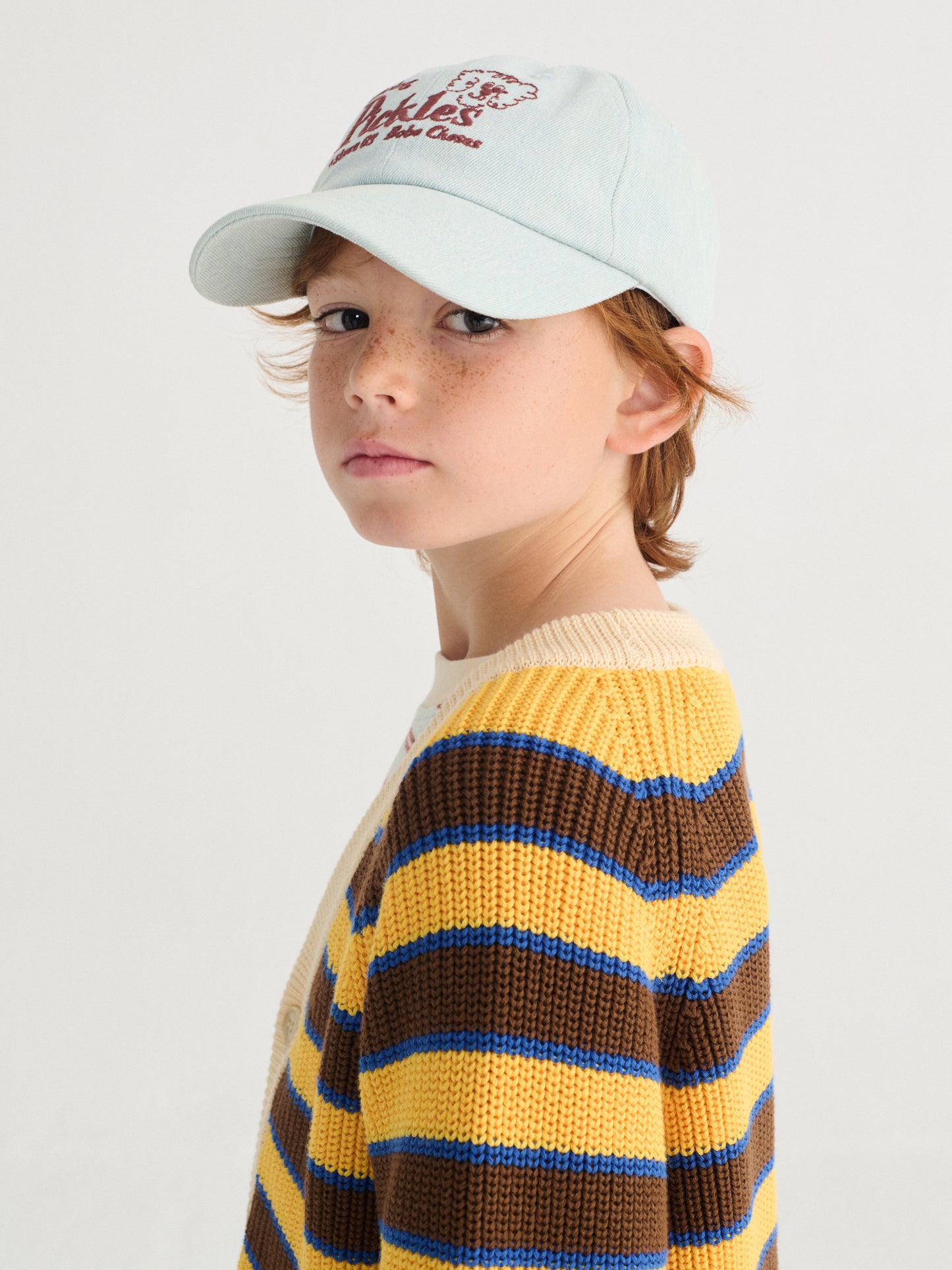 Bobo Choses PICKLES THE DOG denim cap light blue