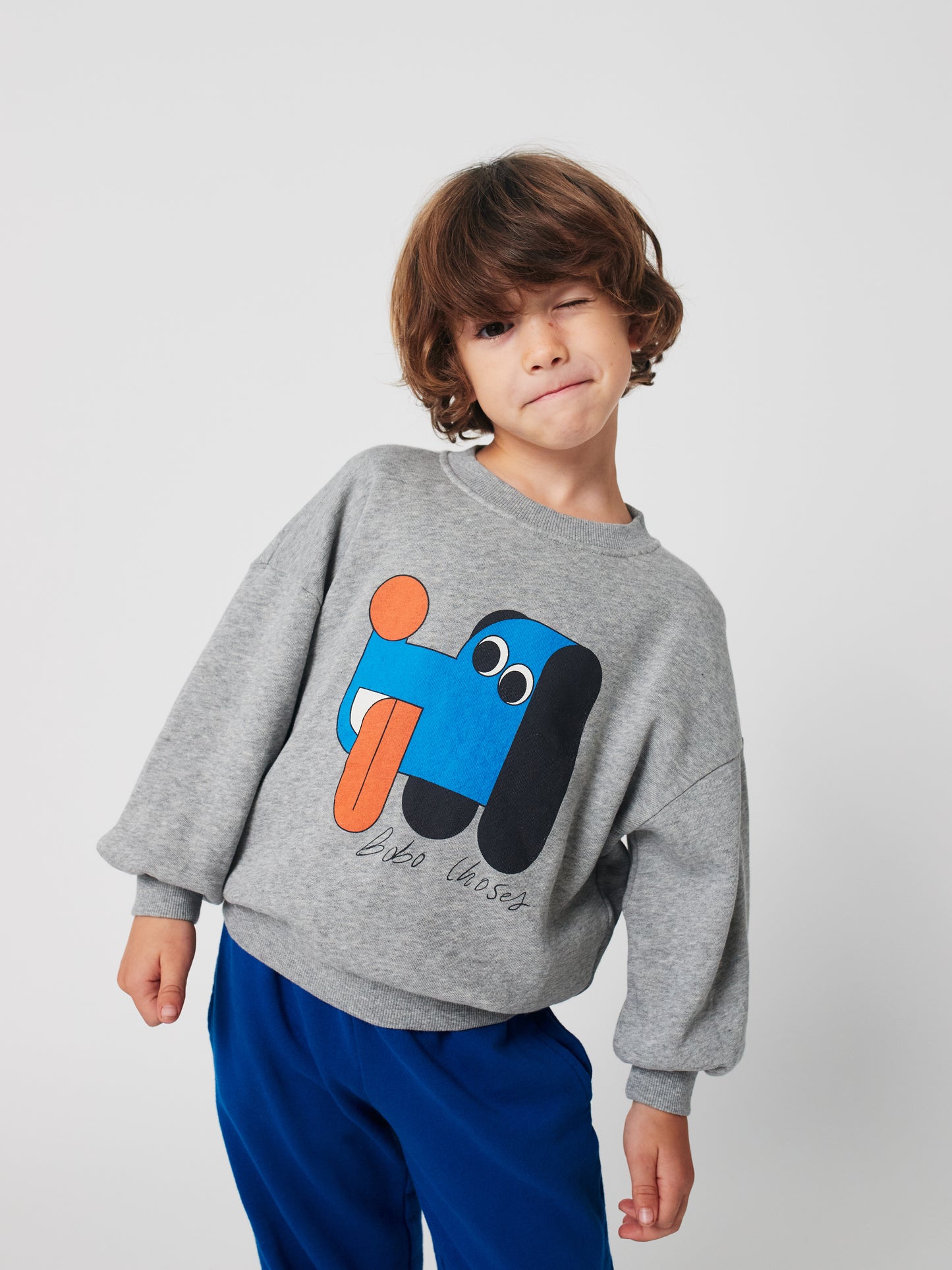 Bobo Choses DOGGY MATE sweatshirt heather grey