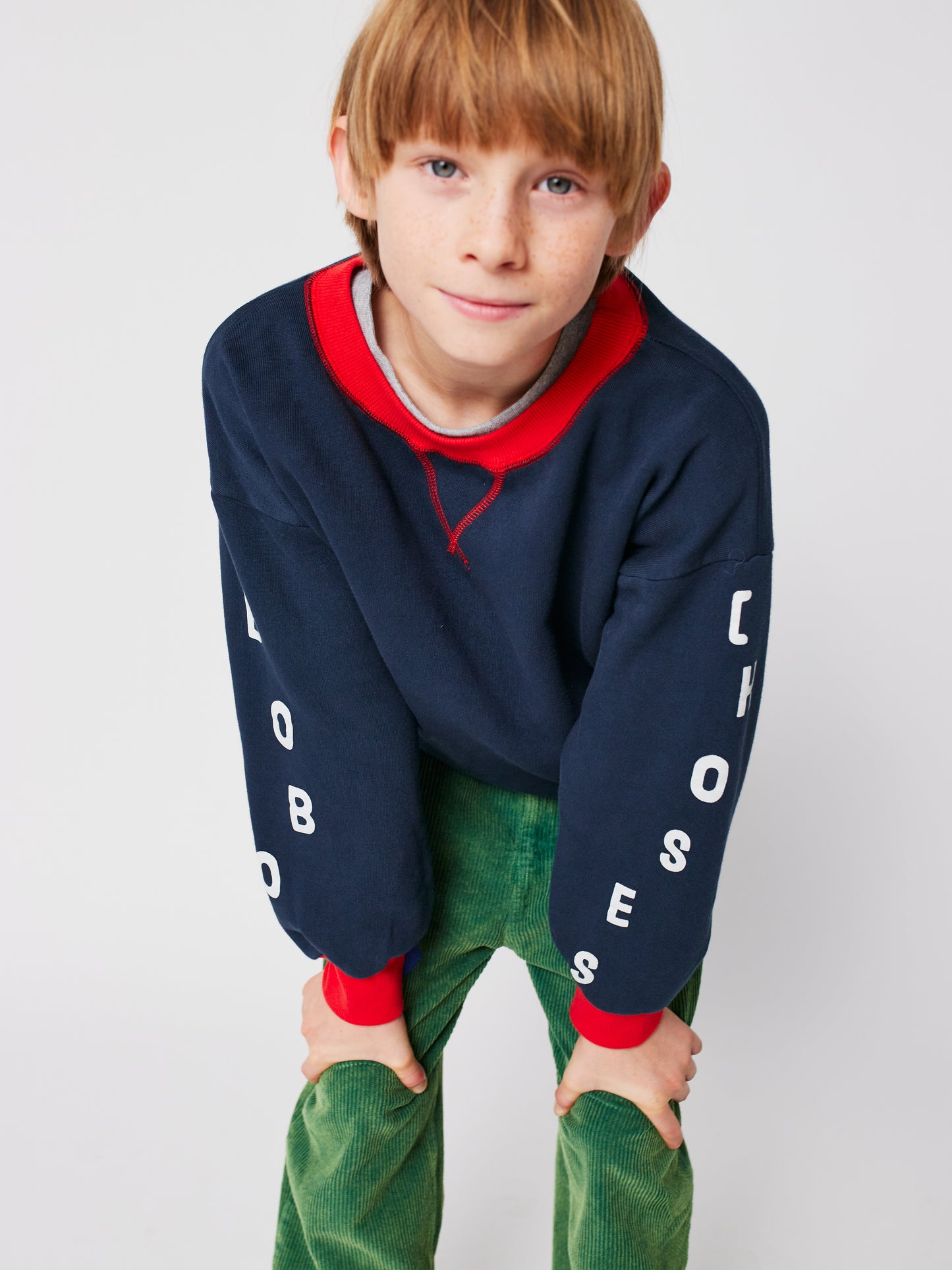 Bobo Choses COLOR BLOCK sweatshirt midnight blue