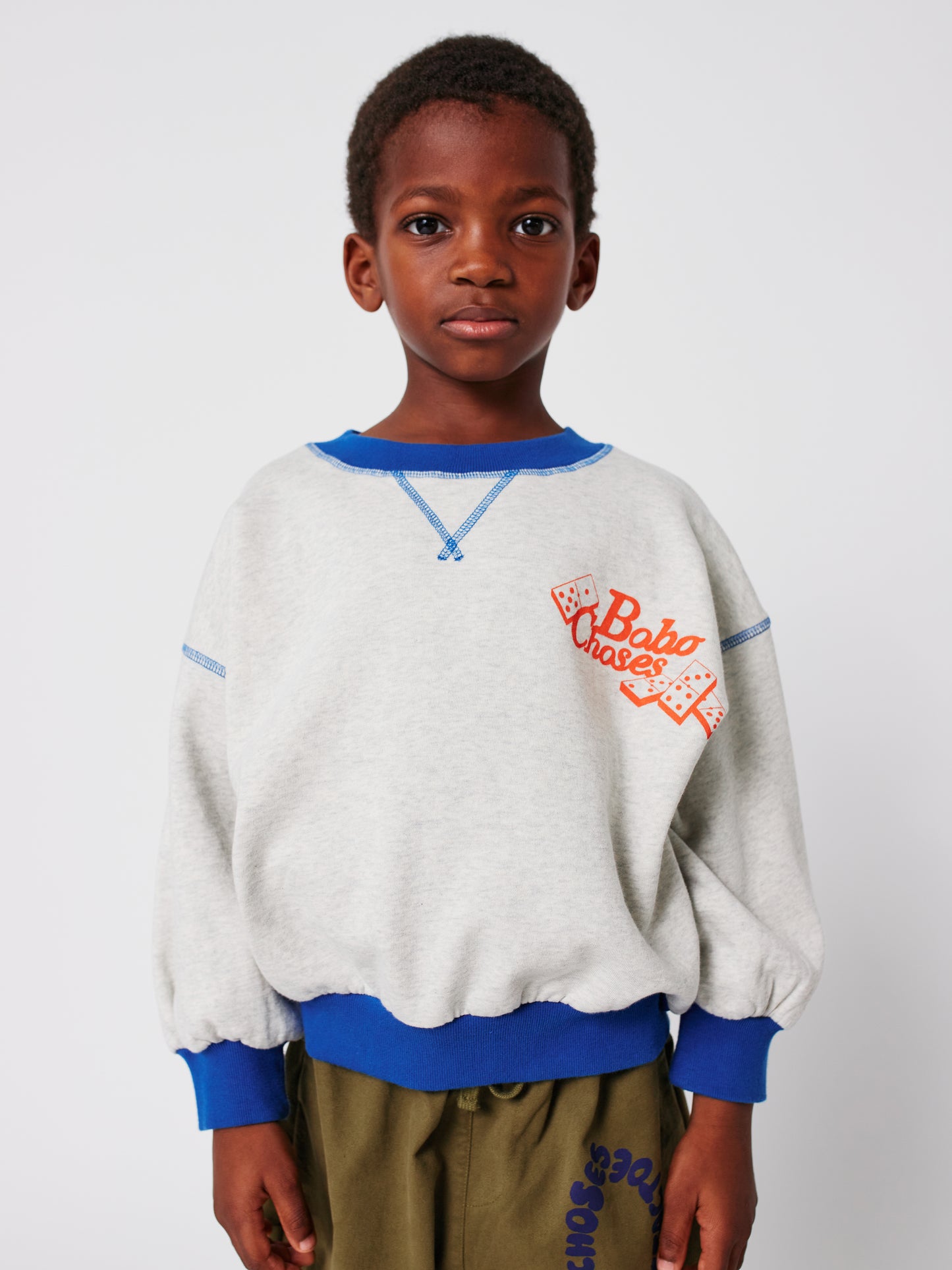 Bobo Choses DOMINOS sweatshirt light heather grey