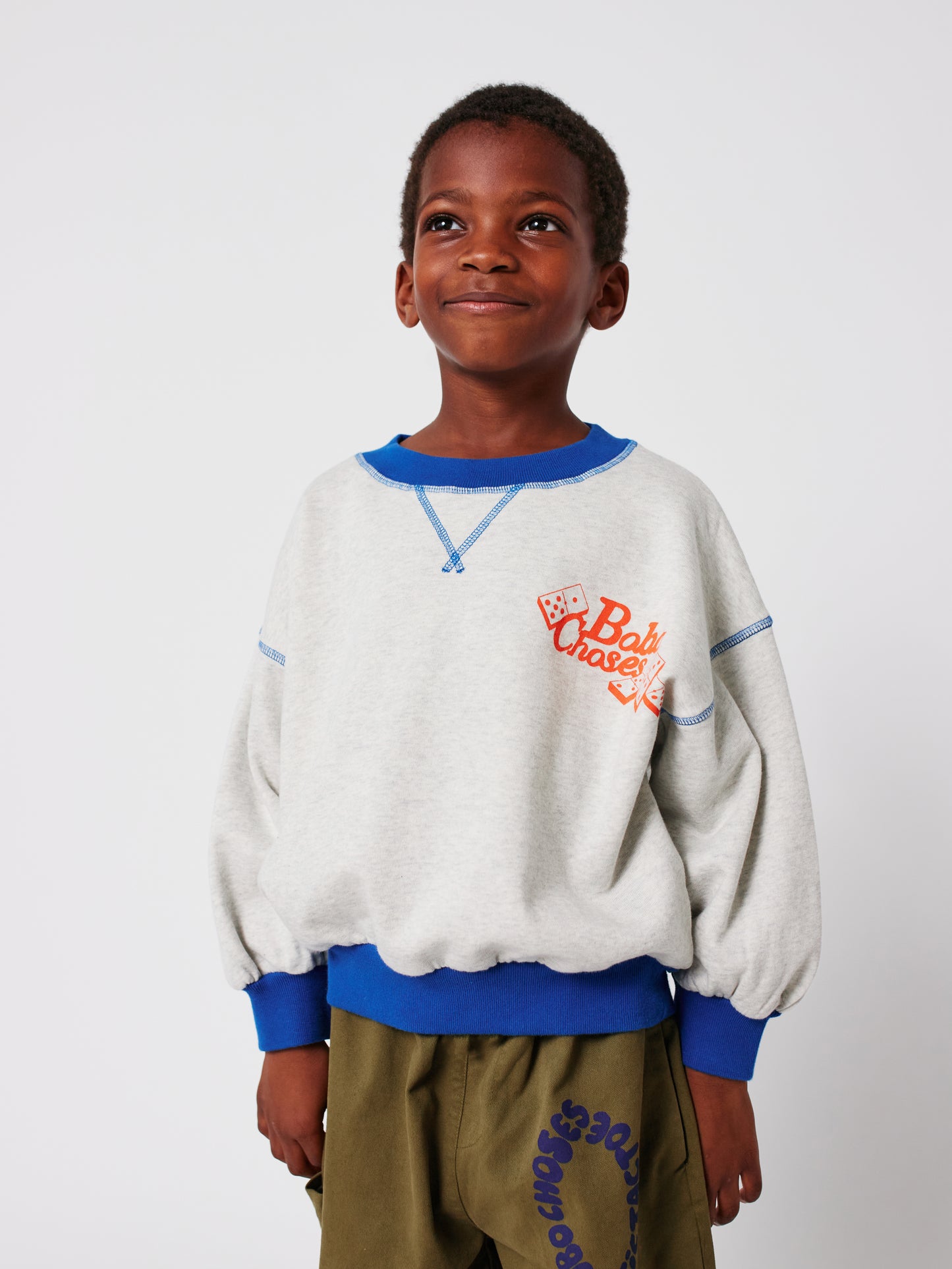 Bobo Choses DOMINOS sweatshirt light heather grey