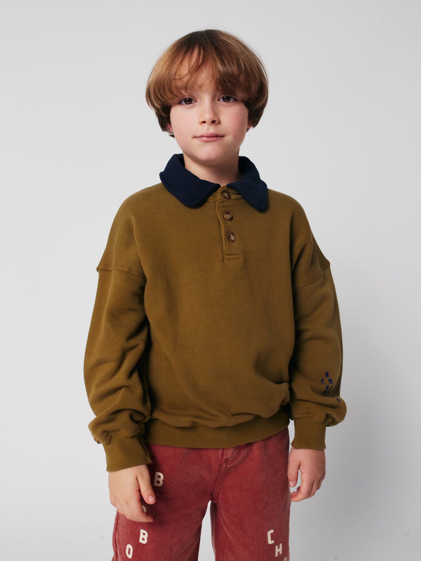 Bobo Choses POLO sweatshirt khaki