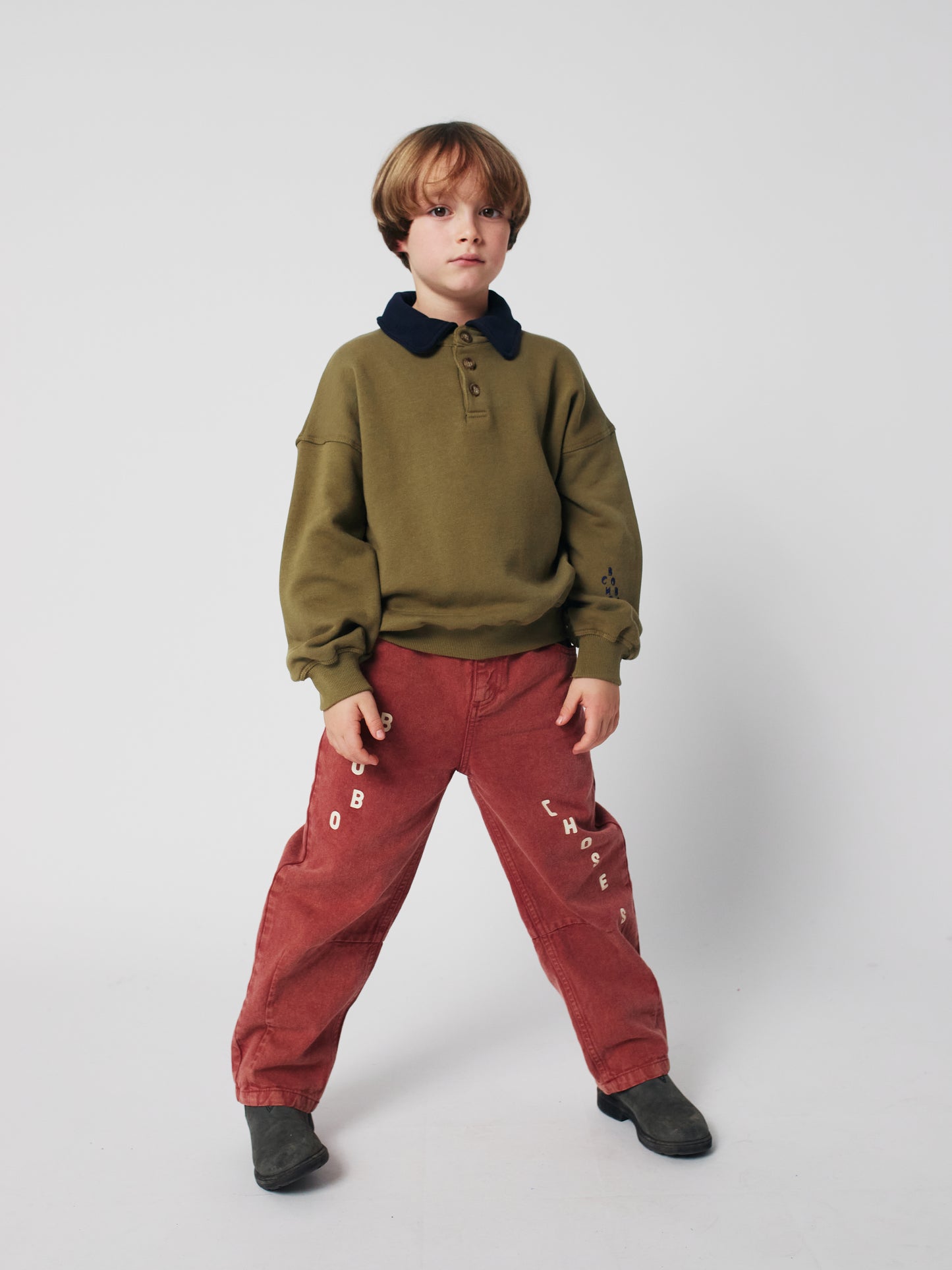 Bobo Choses POLO sweatshirt khaki