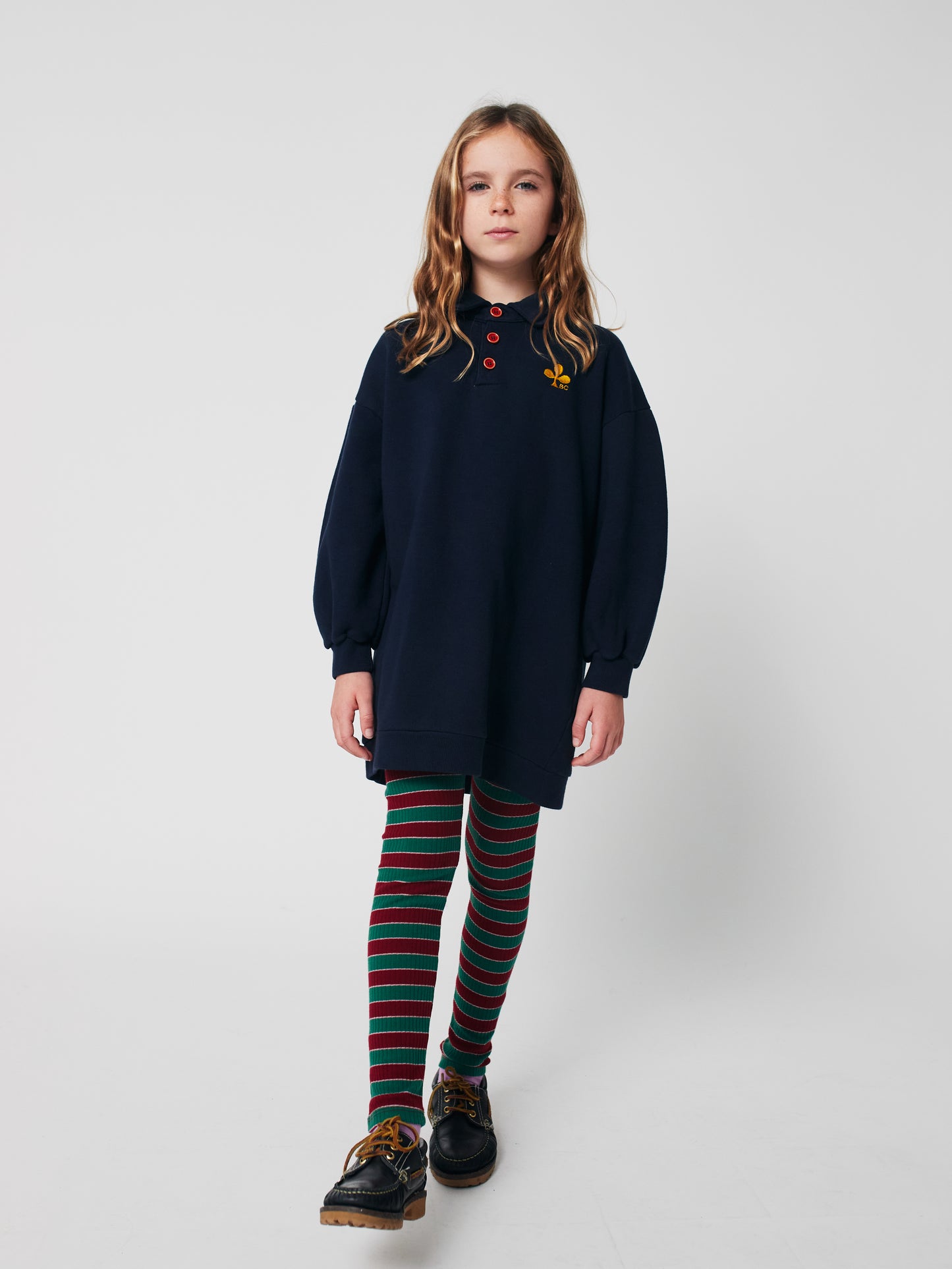 Bobo Choses CLOVER POLO sweatshirt dress midnight blue