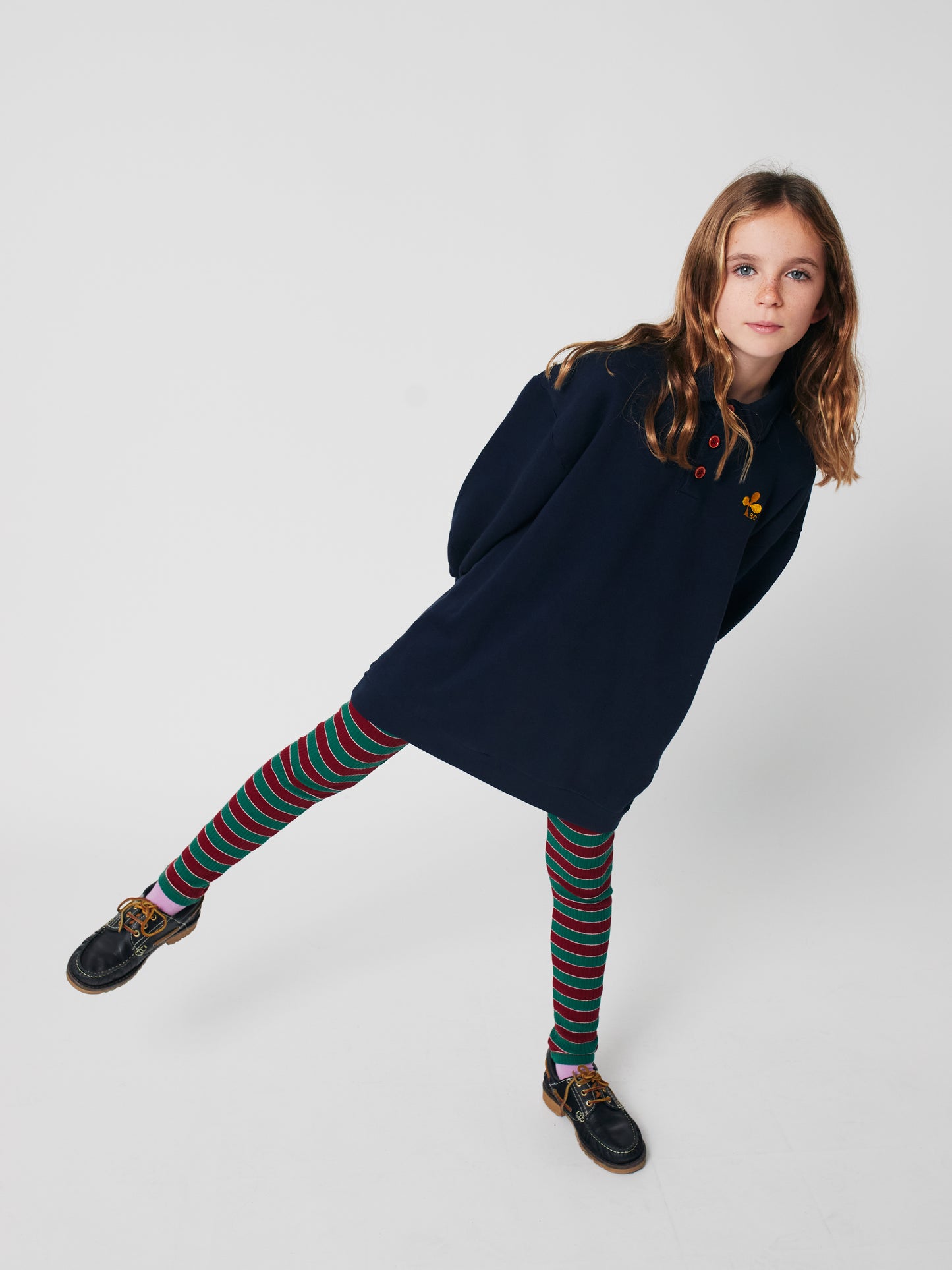 Bobo Choses CLOVER POLO sweatshirt dress midnight blue