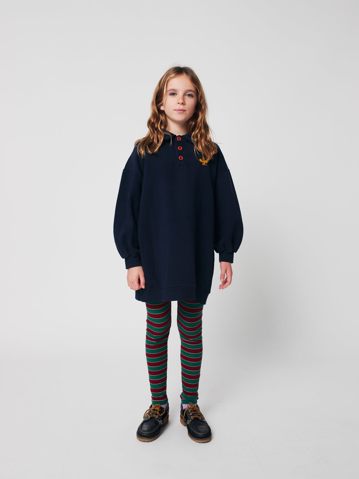 Bobo Choses CLOVER POLO sweatshirt dress midnight blue