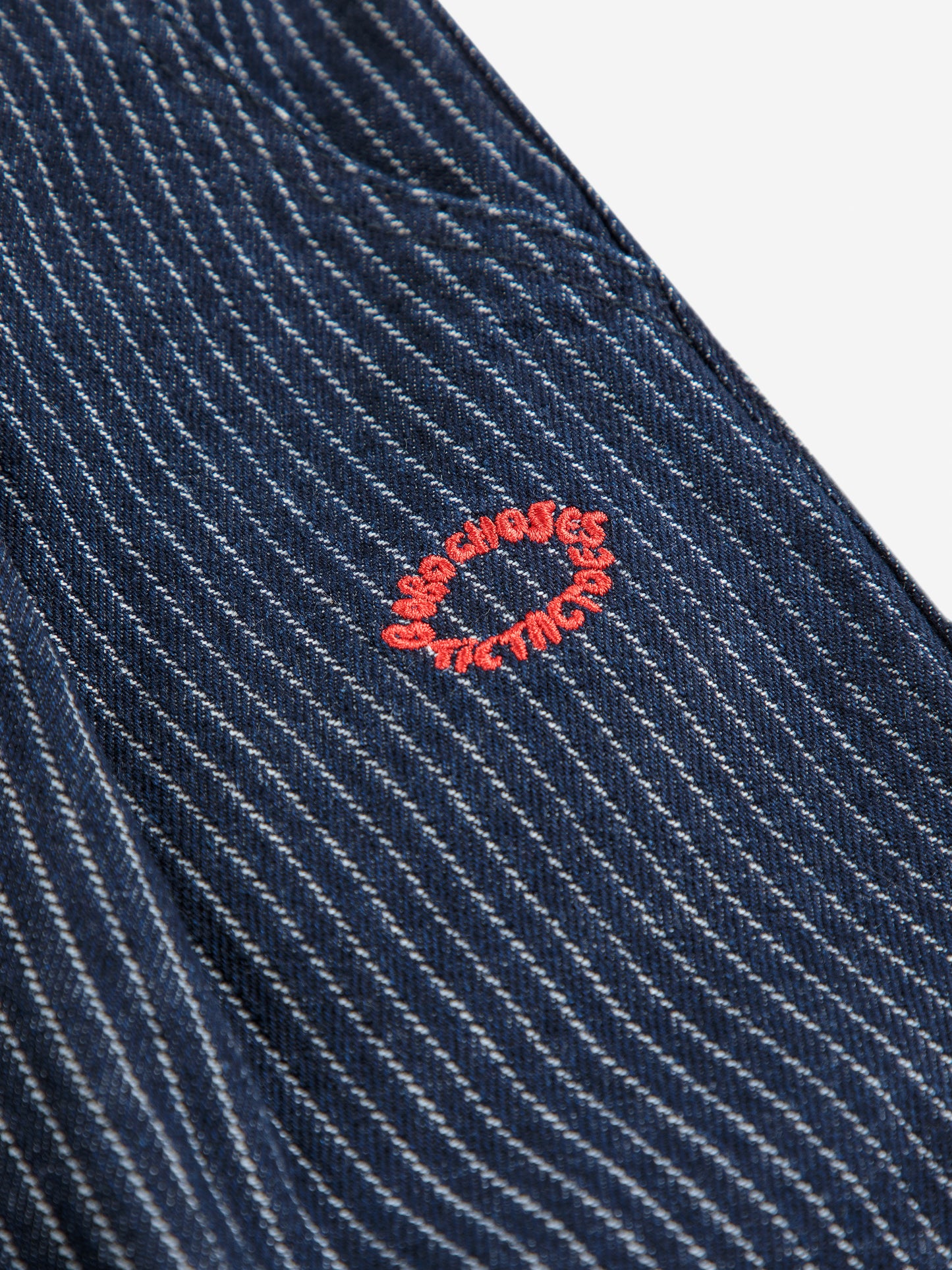 Bobo Choses TIC TAC TOE denim pants navy blue