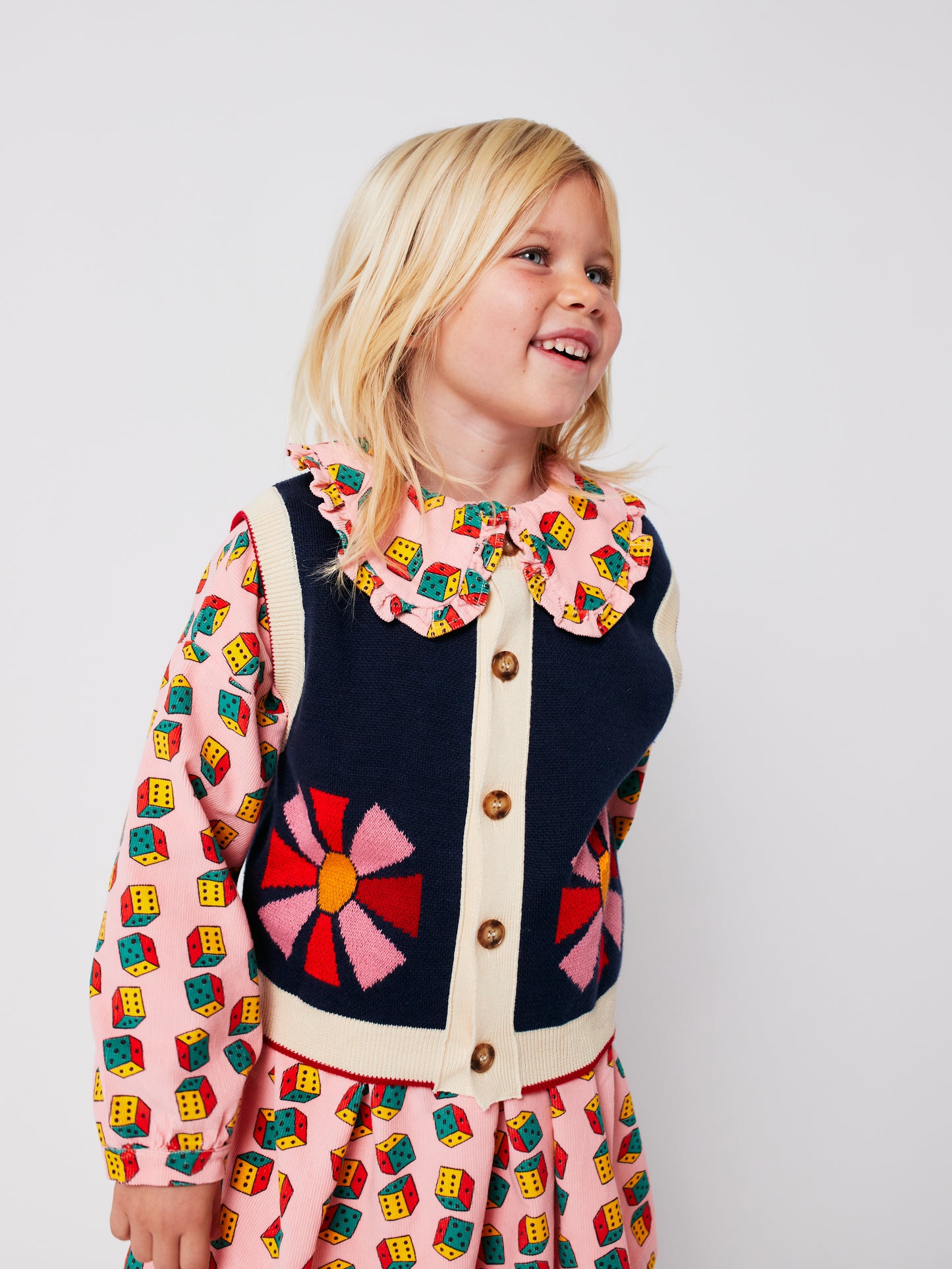 Bobo Choses KALEIDOSCOPE vest navy blue