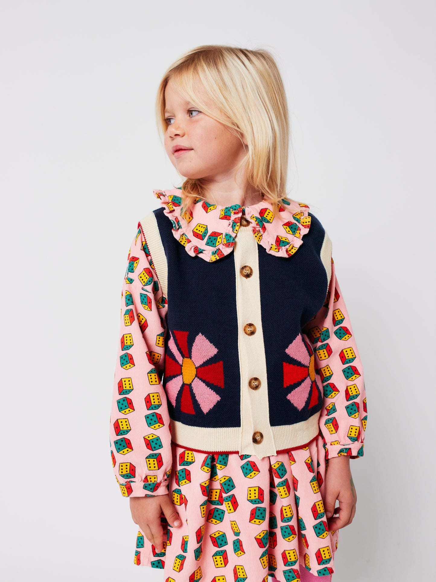 Bobo Choses KALEIDOSCOPE vest navy blue