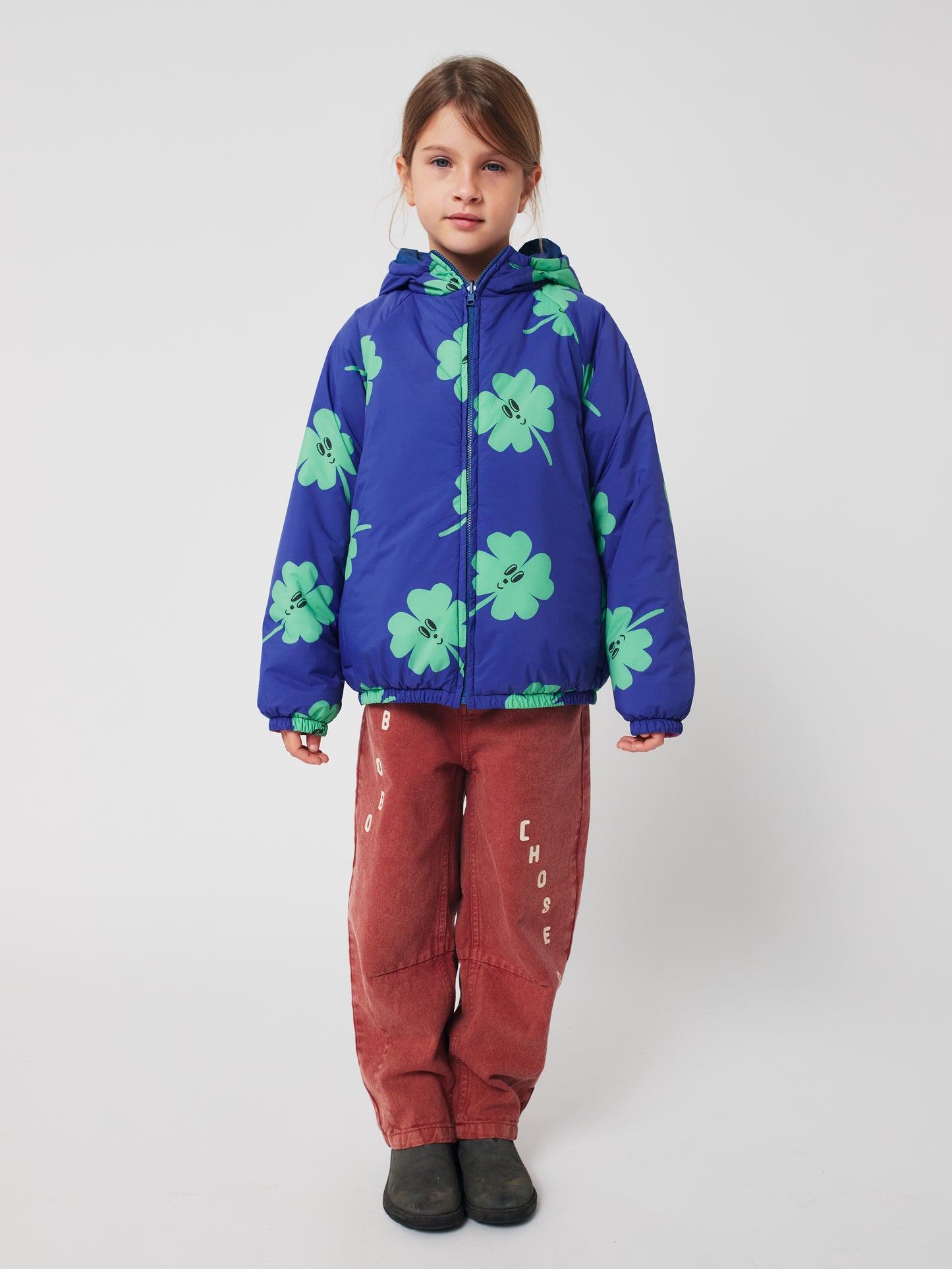 Bobo Choses reversible anorak LUCKY CLOVER allover