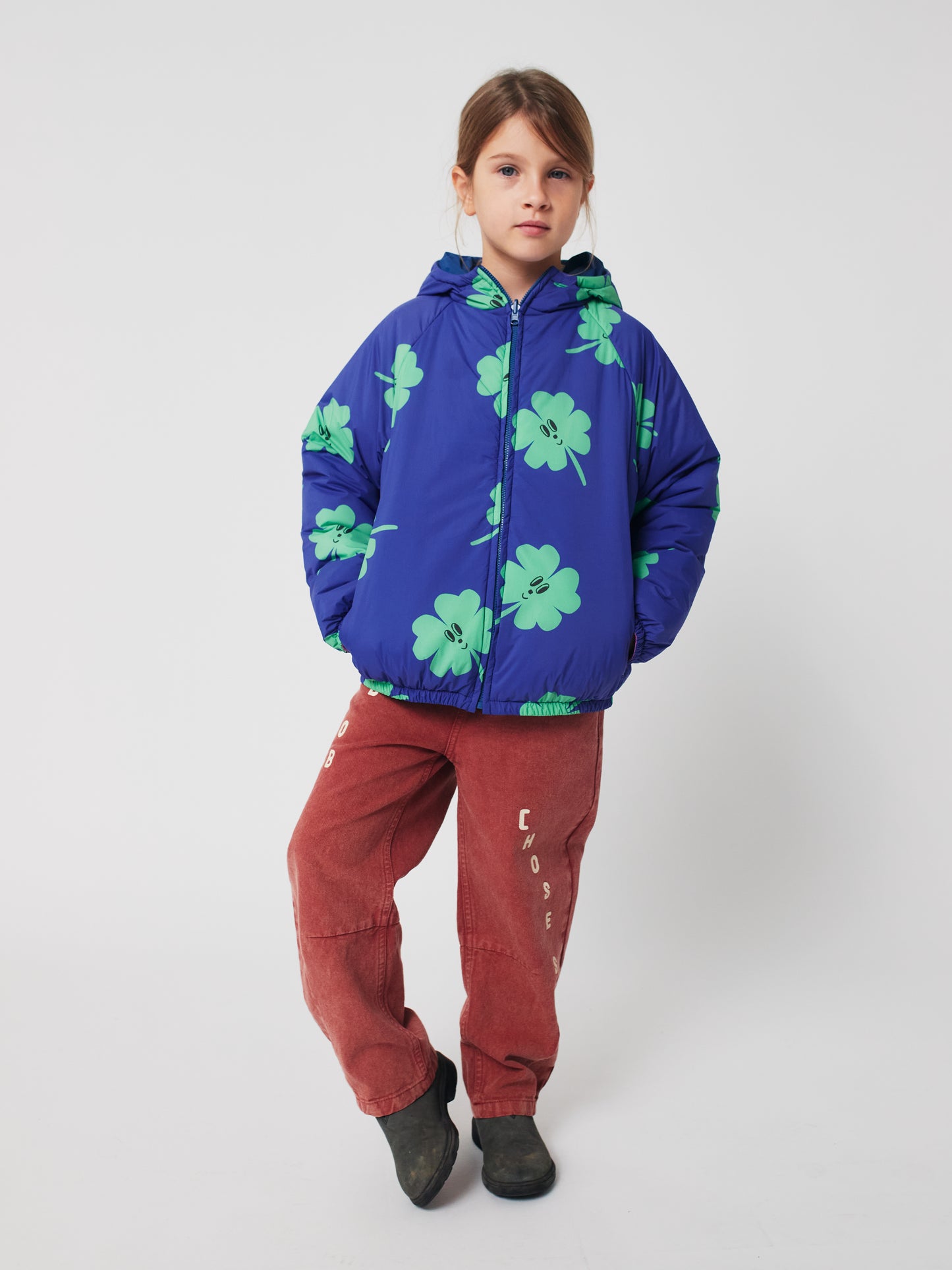 Bobo Choses reversible anorak LUCKY CLOVER allover
