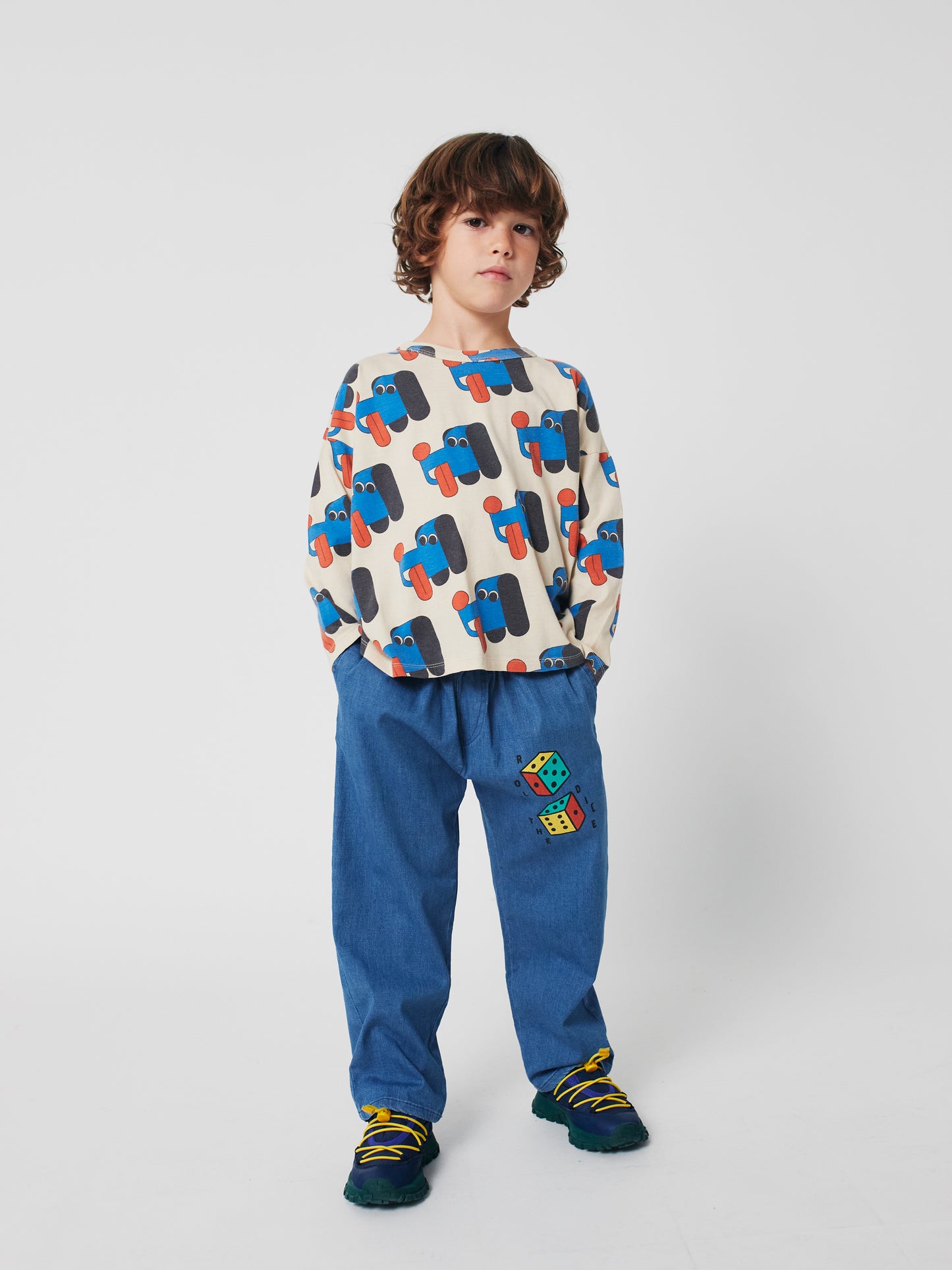 Bobo Choses ROLL THE DICE light denim pants