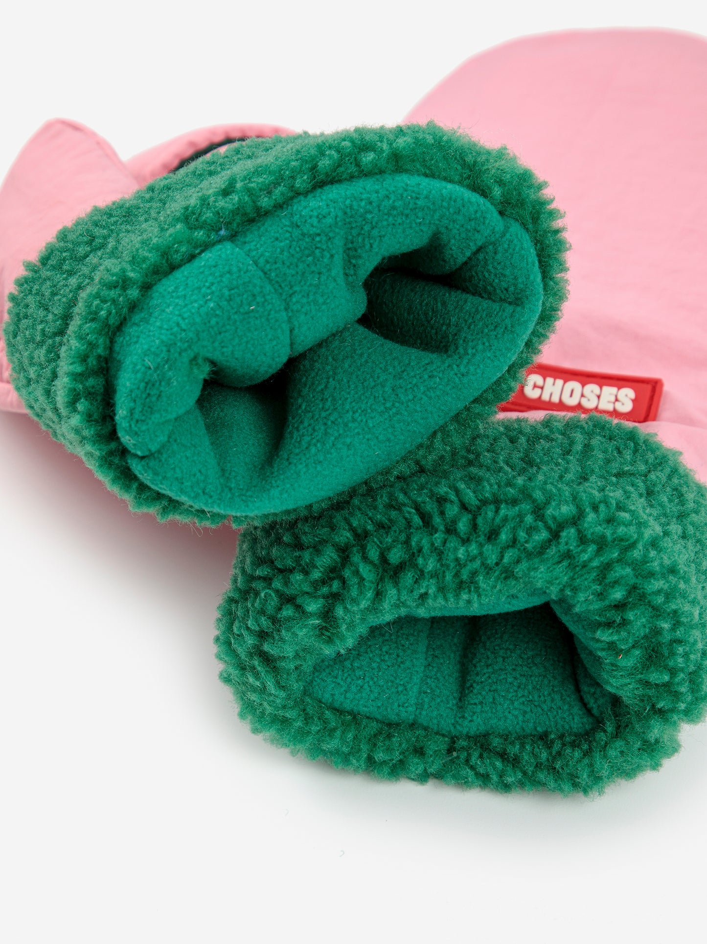 Bobo Choses Bicolor mittens pink
