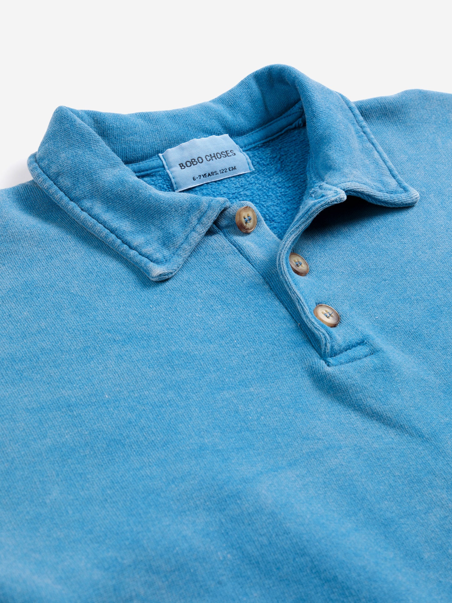 Bobo Choses Beast Tag polo sweatshirt light blue