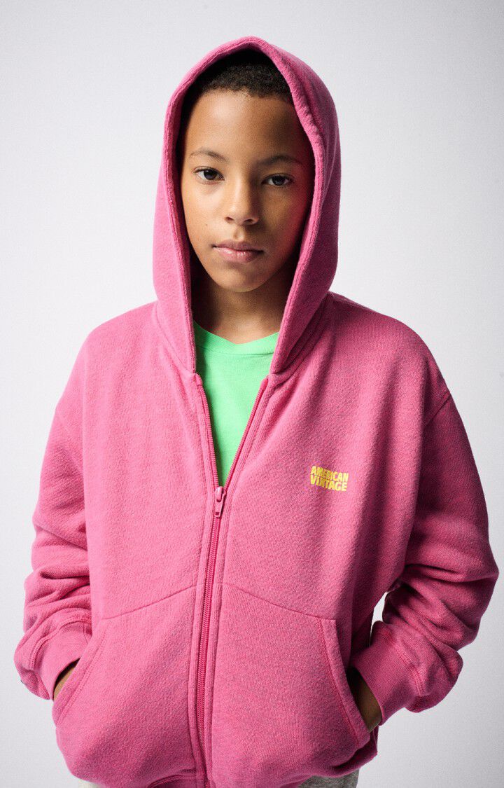 American Vintage Kids Doven sweat geranium fluo surteint