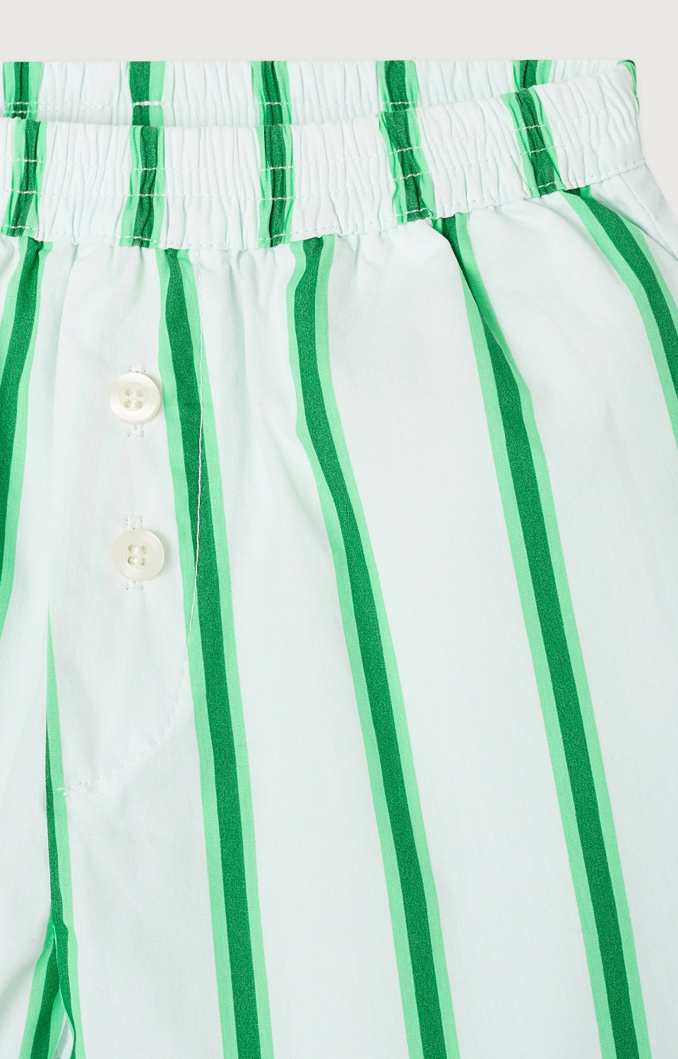 American Vintage Kids Zatybay short rayures lagon fluo