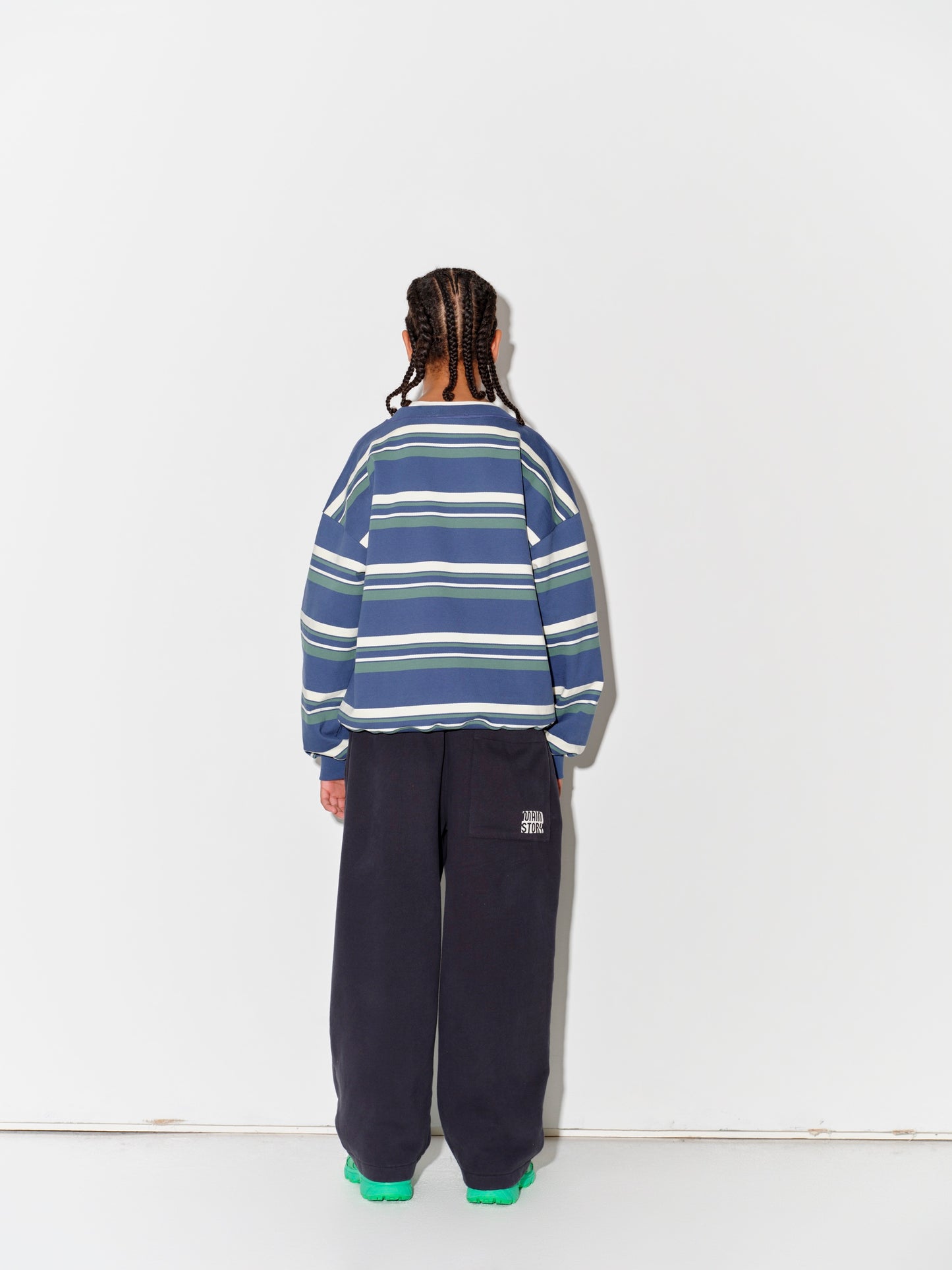 Main Story Bubble sweatshirt vintage indigo stripe