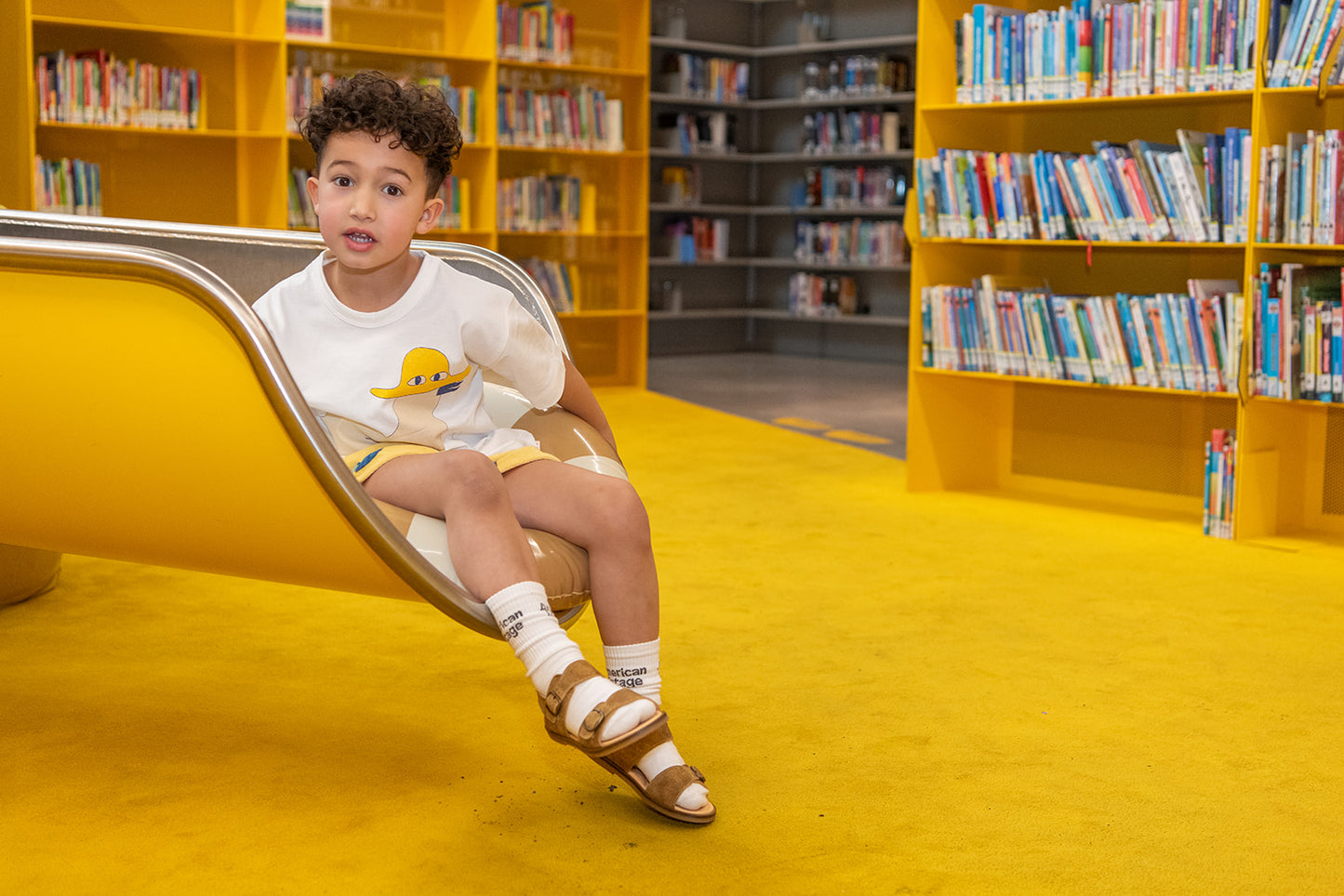 The Campamento SAILOR ALLOVER shorts yellow / 9-10Y