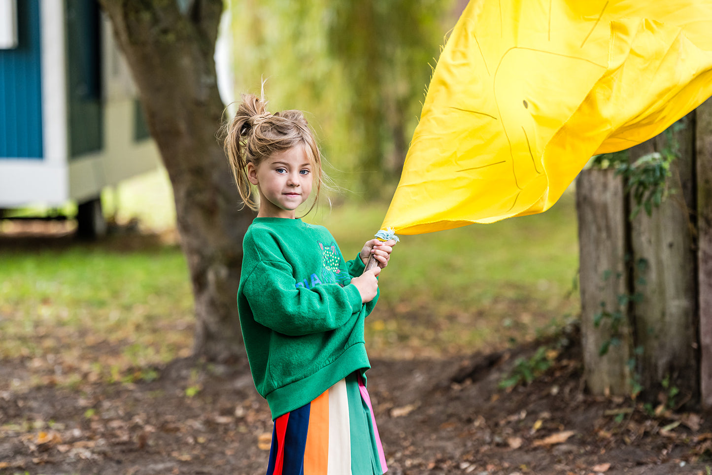 Bobo Choses COLOR BLOCK pleated skirt