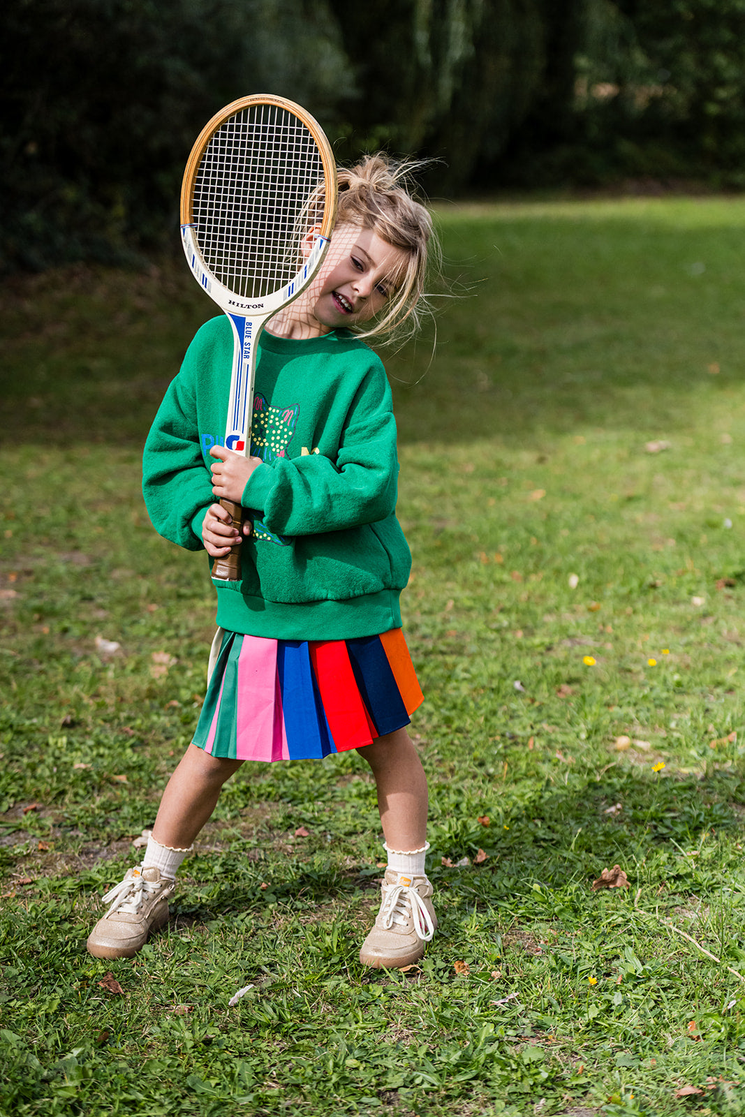 Bobo Choses COLOR BLOCK pleated skirt