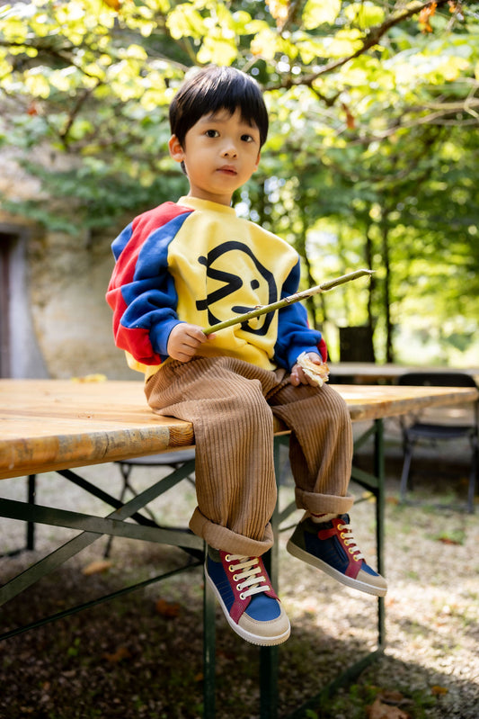 Wynken WYNK panel sweat yellow ladybird blue