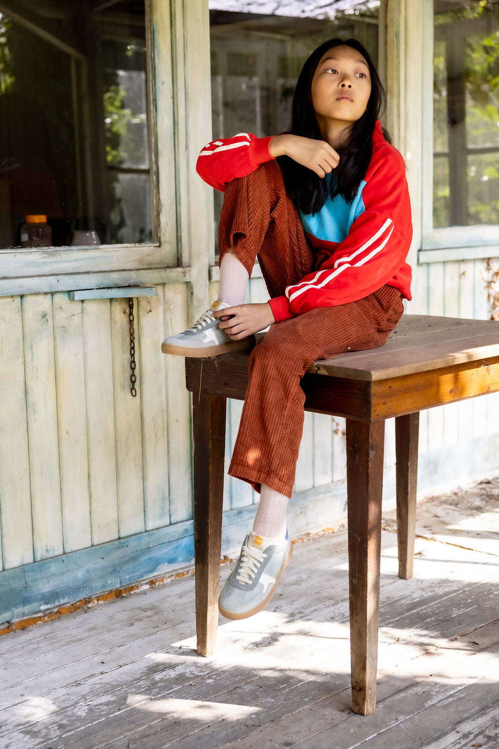 The Campamento Red contrast sweatshirt