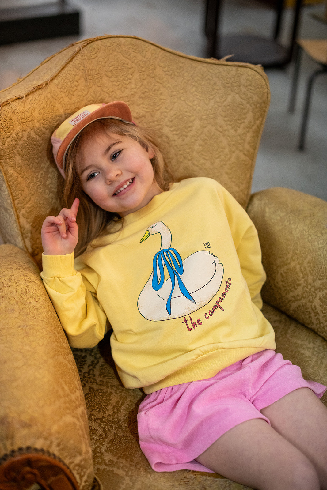 NkitH summer cap Calvin colorblock cherry