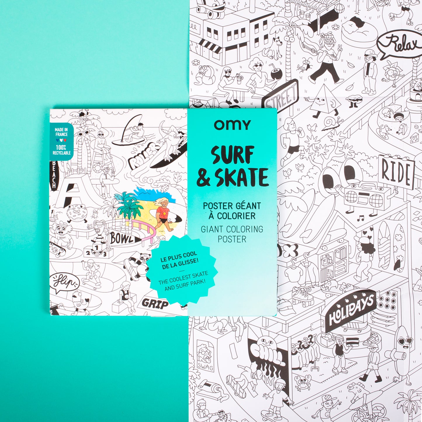 OMY giant SURF & SKATE poster