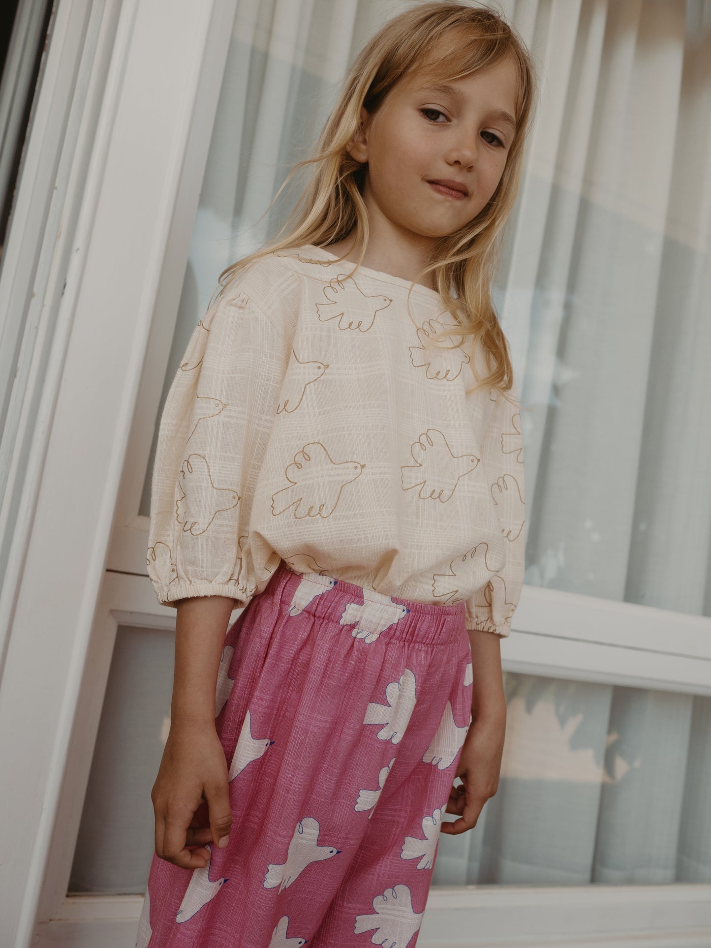 Tinycottons DOVES blouse light cream / 10Y