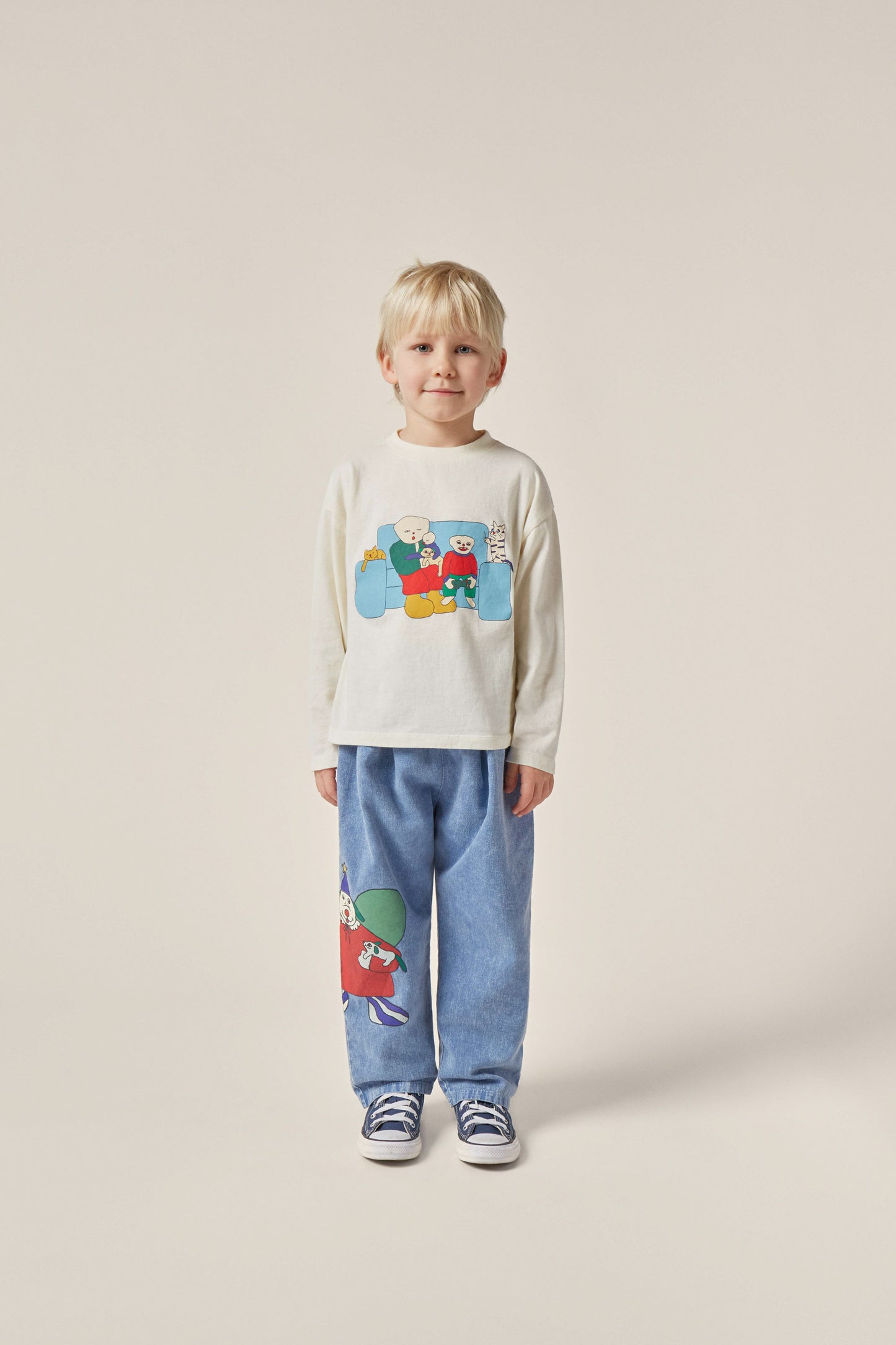 The Campamento FESTIVE DOG denim trousers