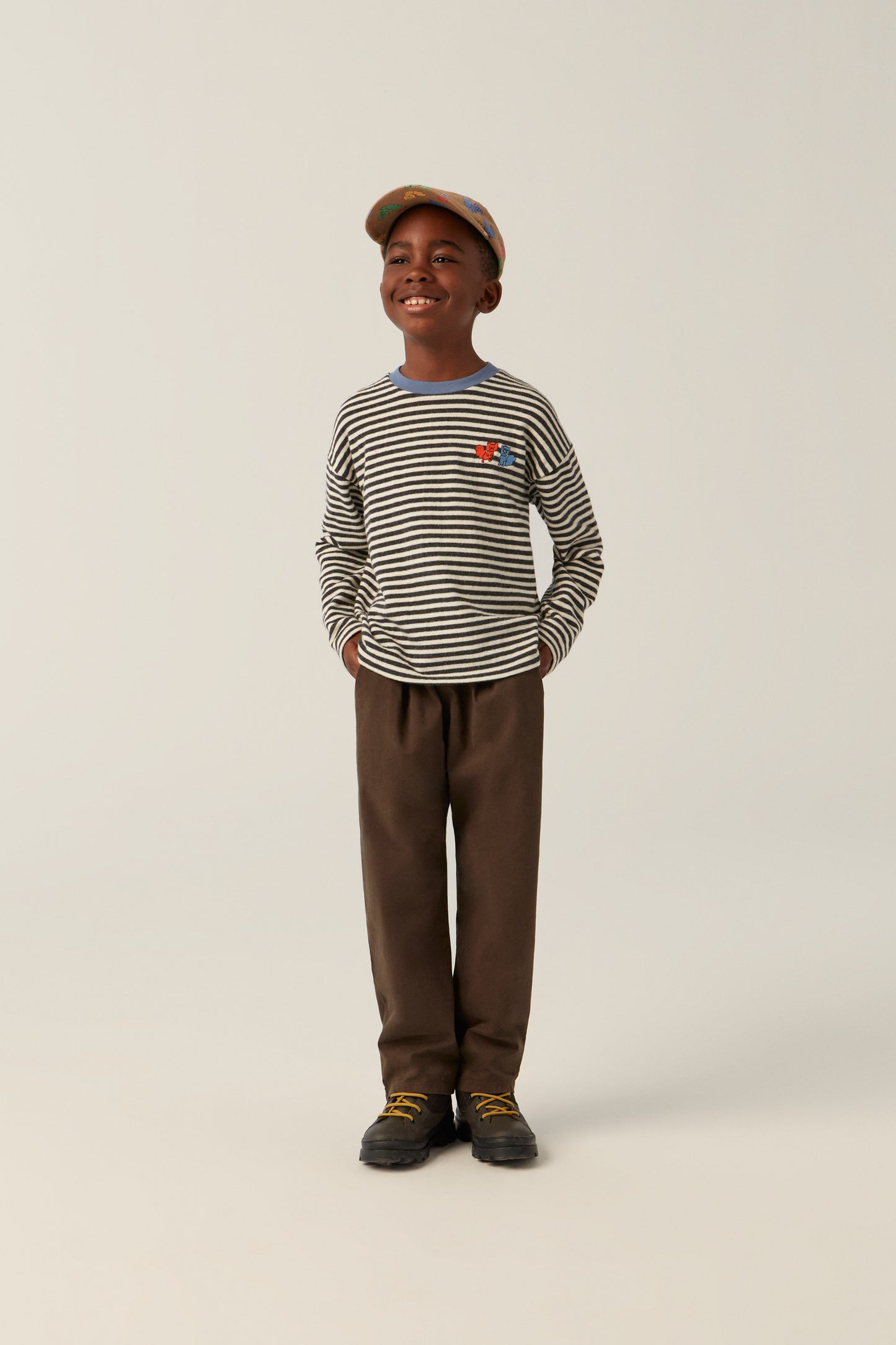 The Campamento Bicolor Stripes T-shirt grey